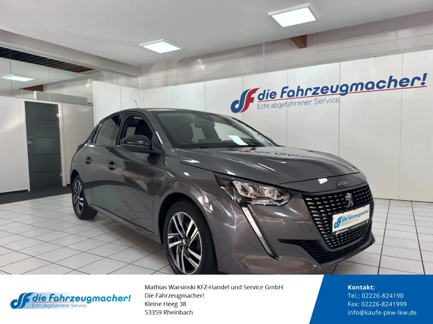Peugeot 208 Allure 1.2 PureTech 100 EU6d Navi LED Apple CarPla Gris - 1