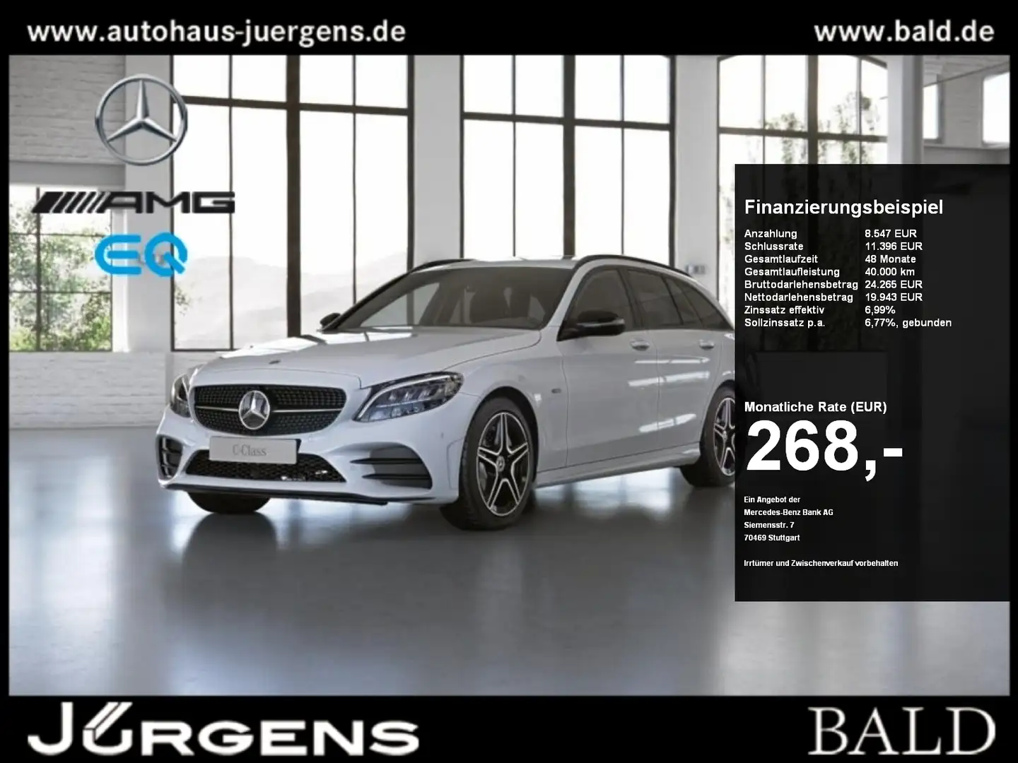 Mercedes-Benz C 300 e T AMG-Sport/Comand/LED/Night/Ambiente/18 Blanc - 1
