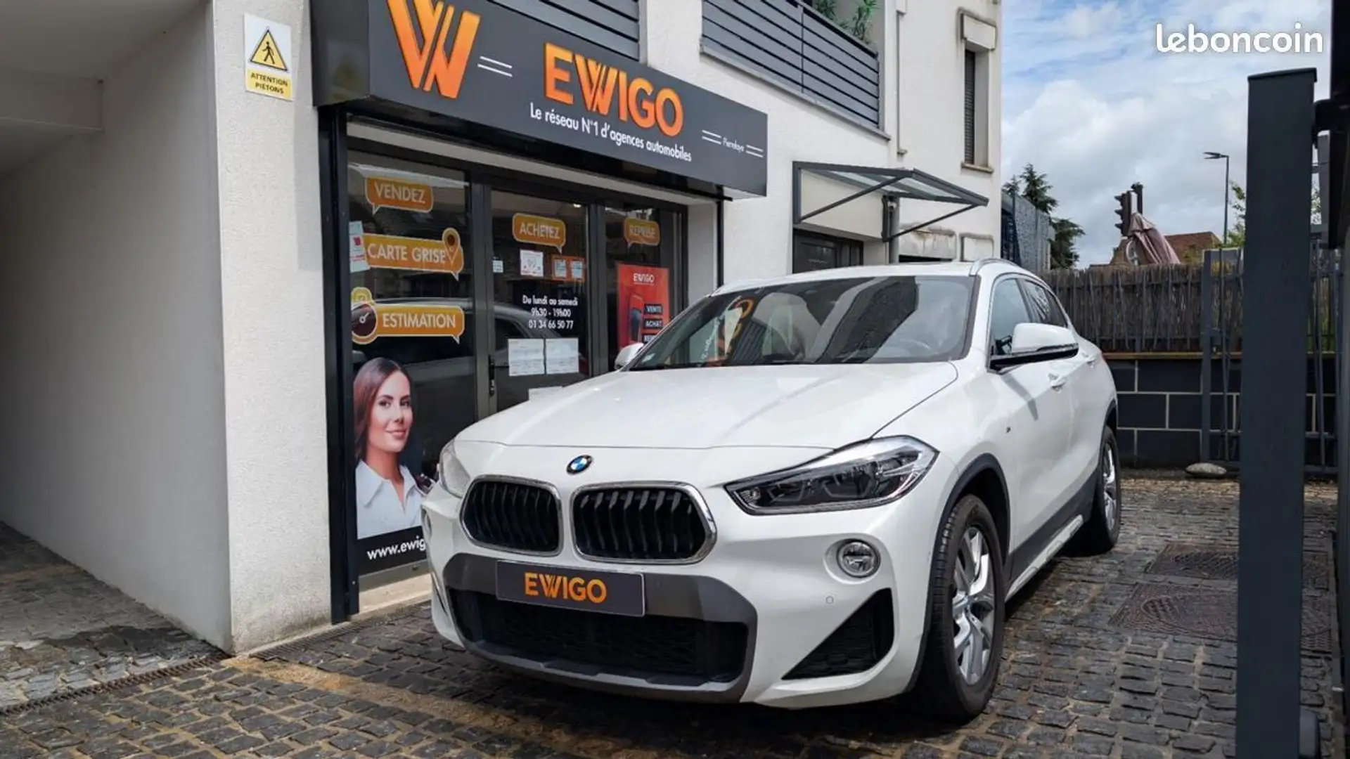 BMW X2 20d 190ch M-SPORT XDRIVE BVA TOIT OUVRANT Blanc - 1