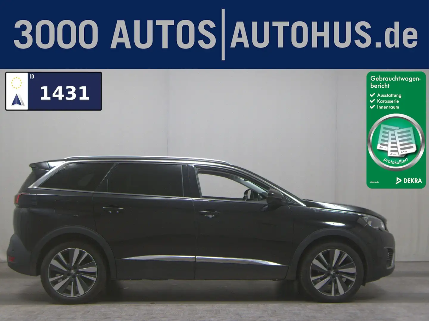 Peugeot 5008 1.5 BlueHDI Allure 7-Sitze AHK RfK SHZ Schwarz - 1