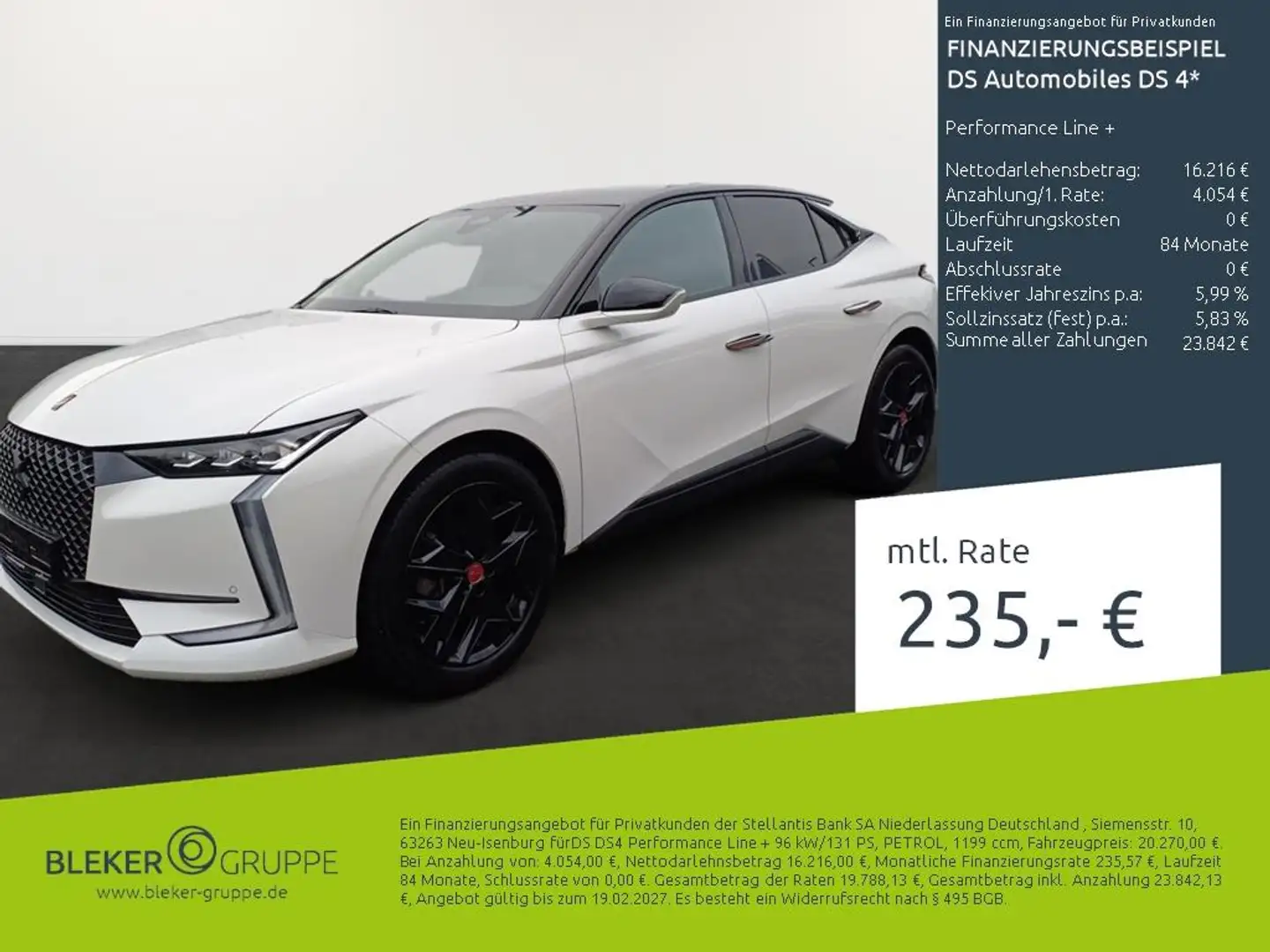 DS Automobiles DS 4 Performance Line + Weiß - 1