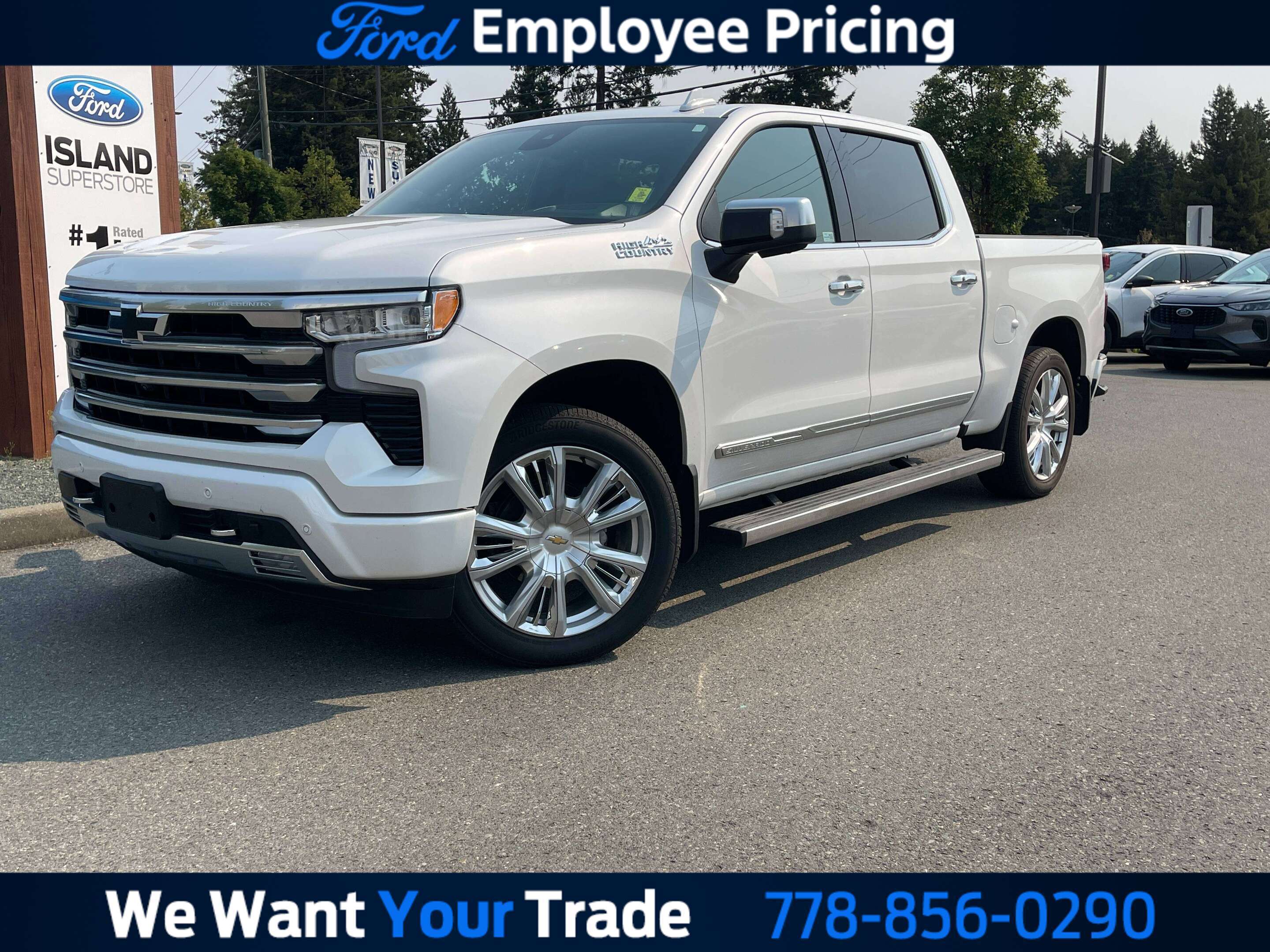 White 2023 Chevrolet Silverado 1500 Pickup Truck Four-Wheel Drive Automatic