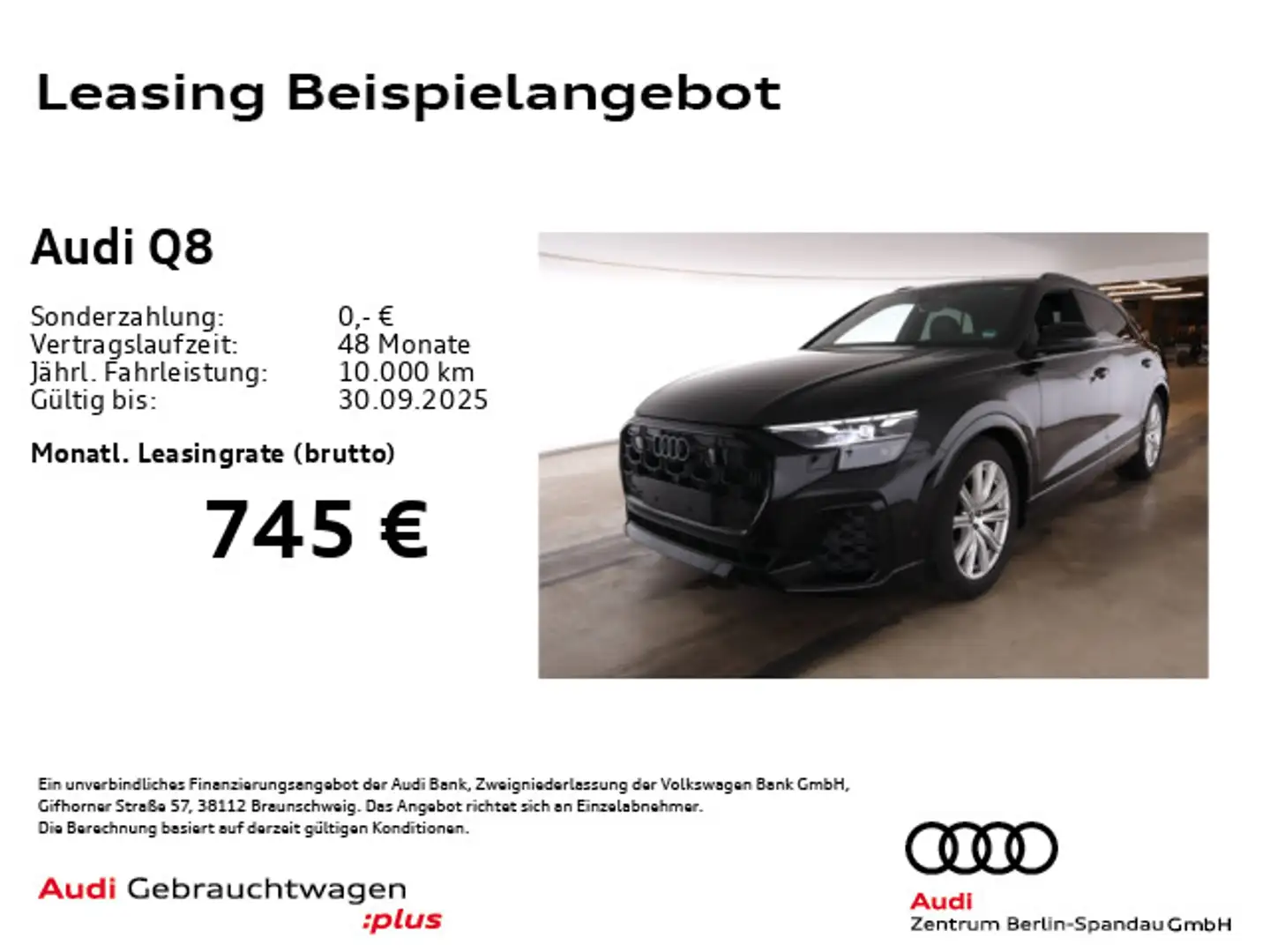 Audi Q8 55 TFSI qu. S line *PANO*MATRIX*HuD*AHK*360° Schwarz - 1