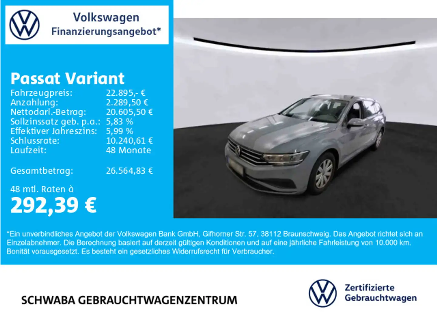 Volkswagen Passat Variant 1.5 TSI LED*NAV*LANE*KAM*PDC*SHZ Gris - 1
