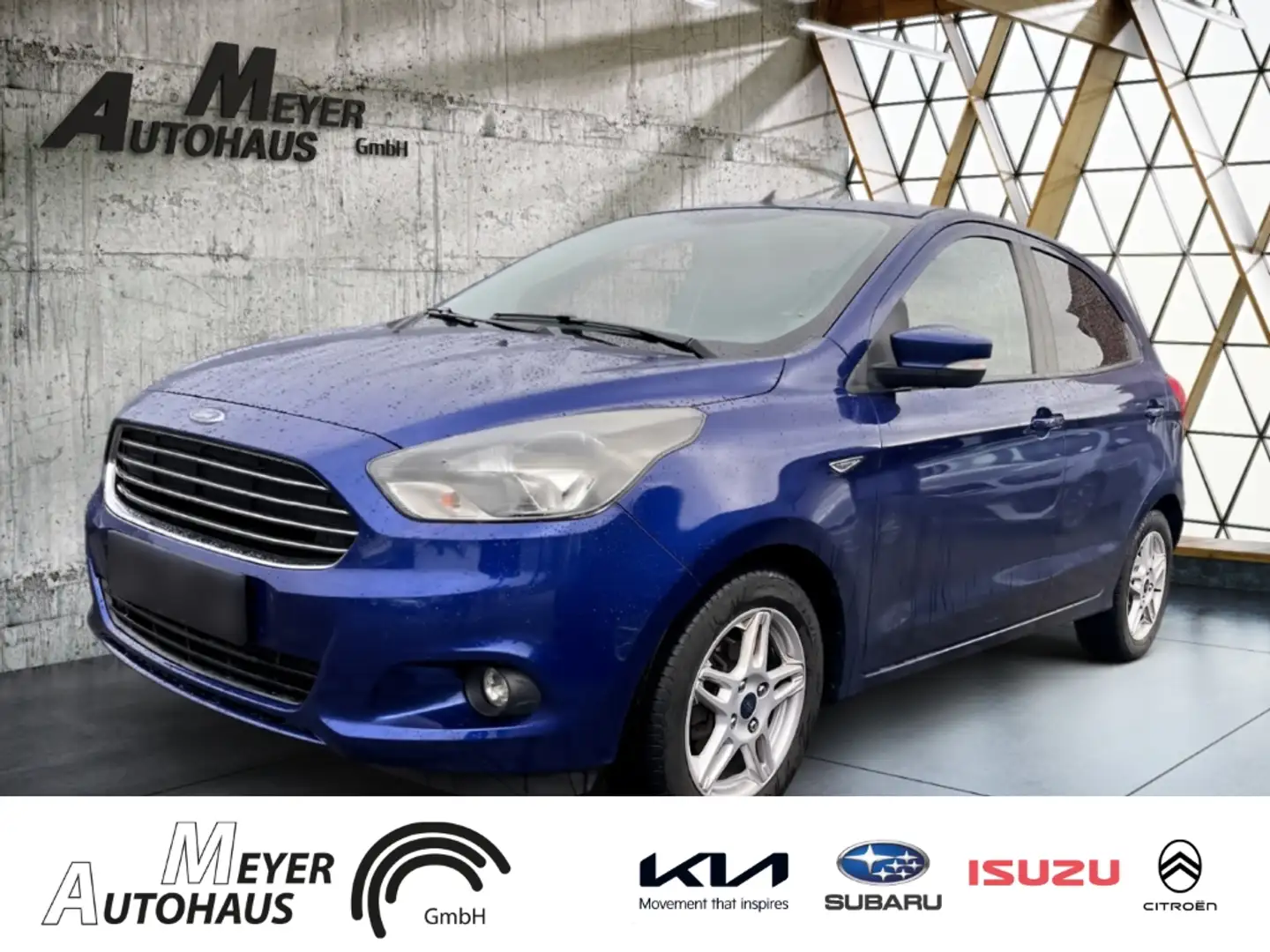 Ford Ka/Ka+ KA+ 1.2 Cool & Sound+Sitzheizung vorn+Kopfairbag v Blauw - 2