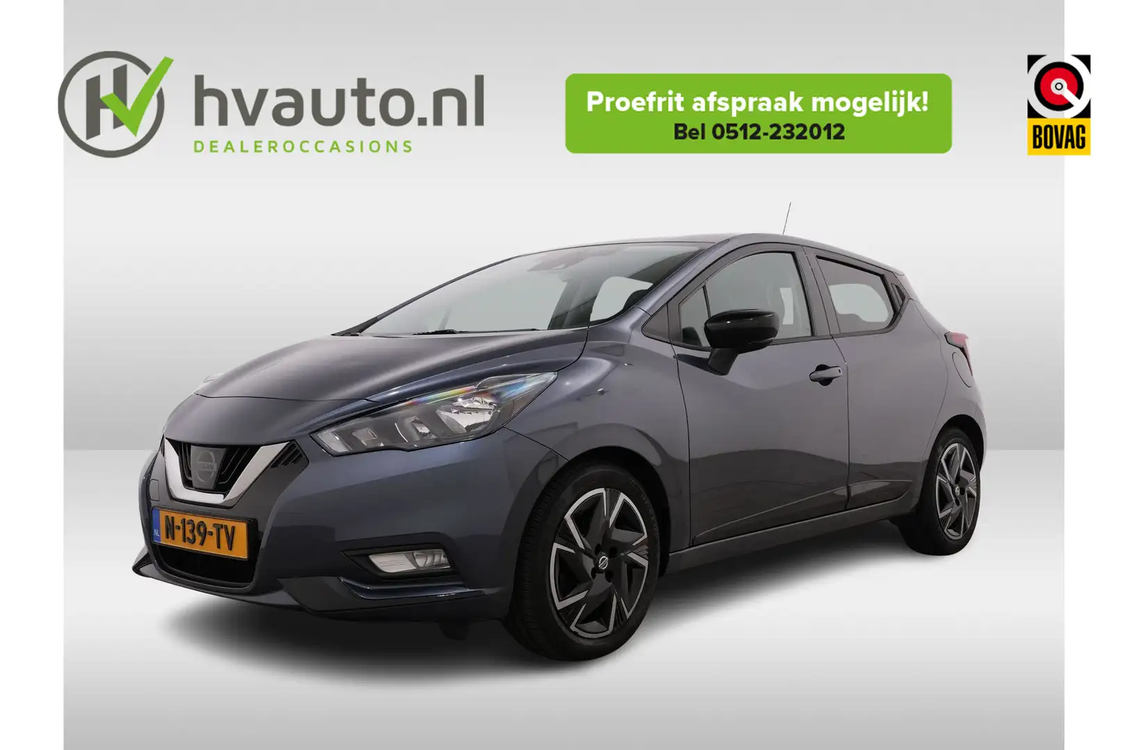 Nissan Micra 1.0 IG-T N-DESIGN 93PK Cruise | Navi | PDC Gris - 1