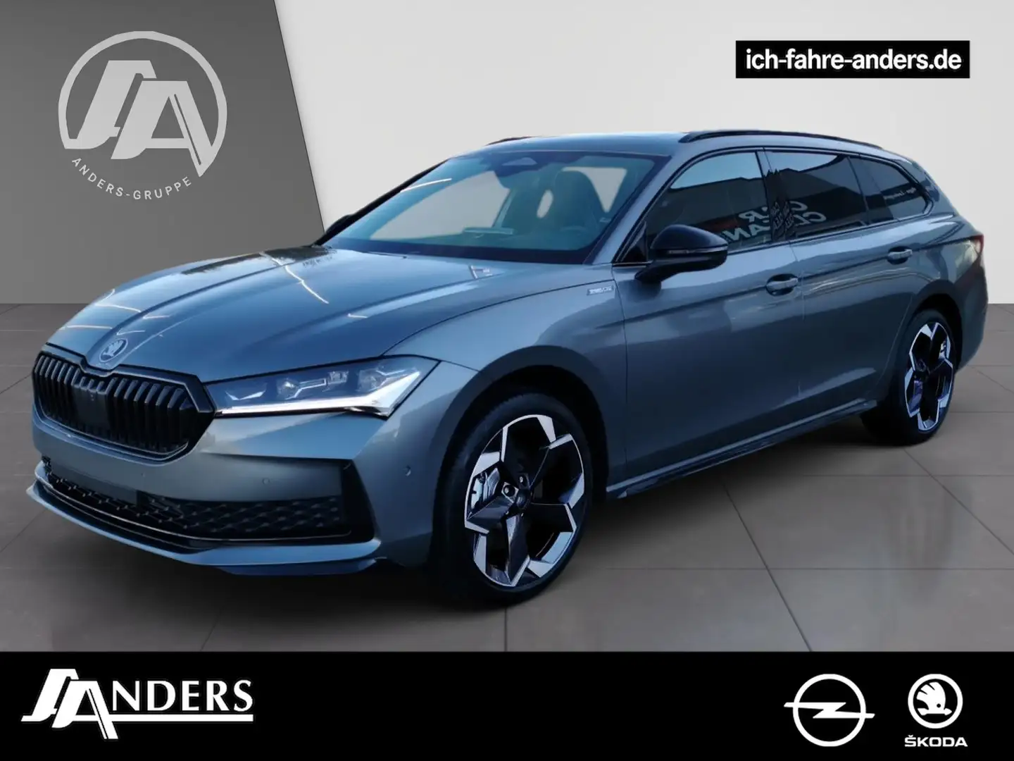 Skoda Superb Combi 2.0 TDI Sportline 4x4 DSG 360°+AHK Gris - 1