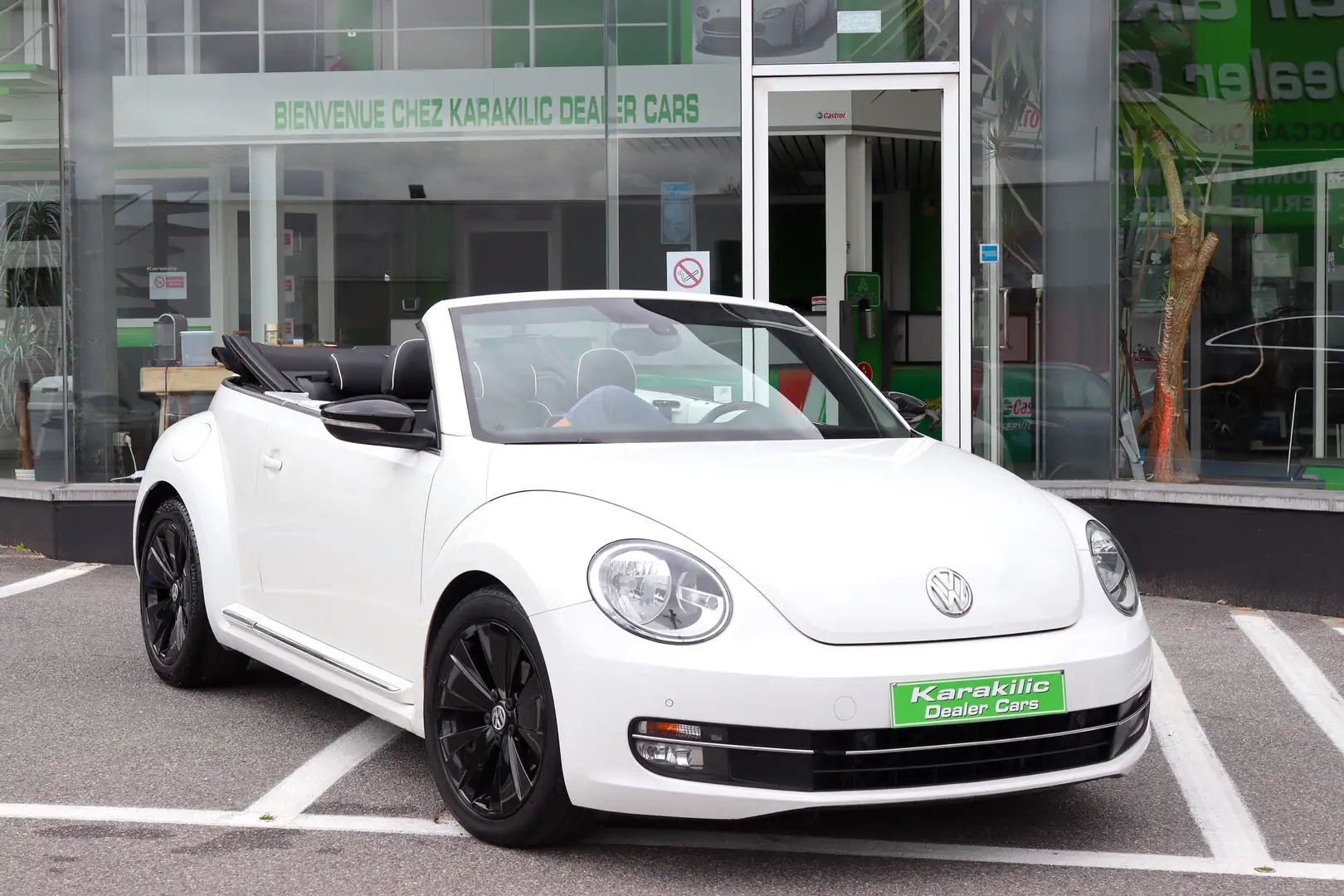 Volkswagen Beetle CABRIOLET 2.0TDi 140CV DESIGN DSG GPS CUIR CLIM Blanc - 1