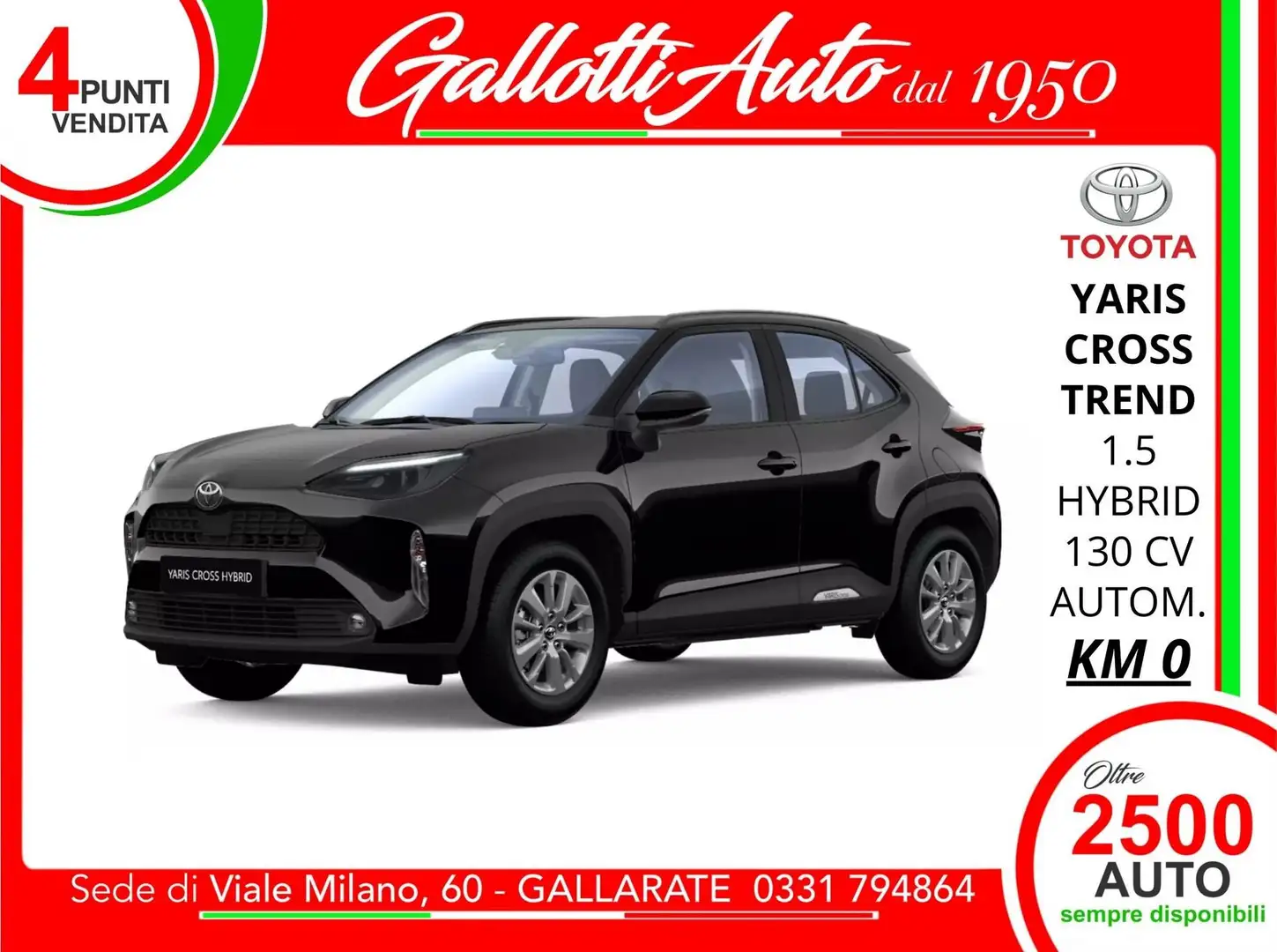 Toyota Yaris Cross 1.5 Hybrid 5p. E-CVT Trend Nero - 1