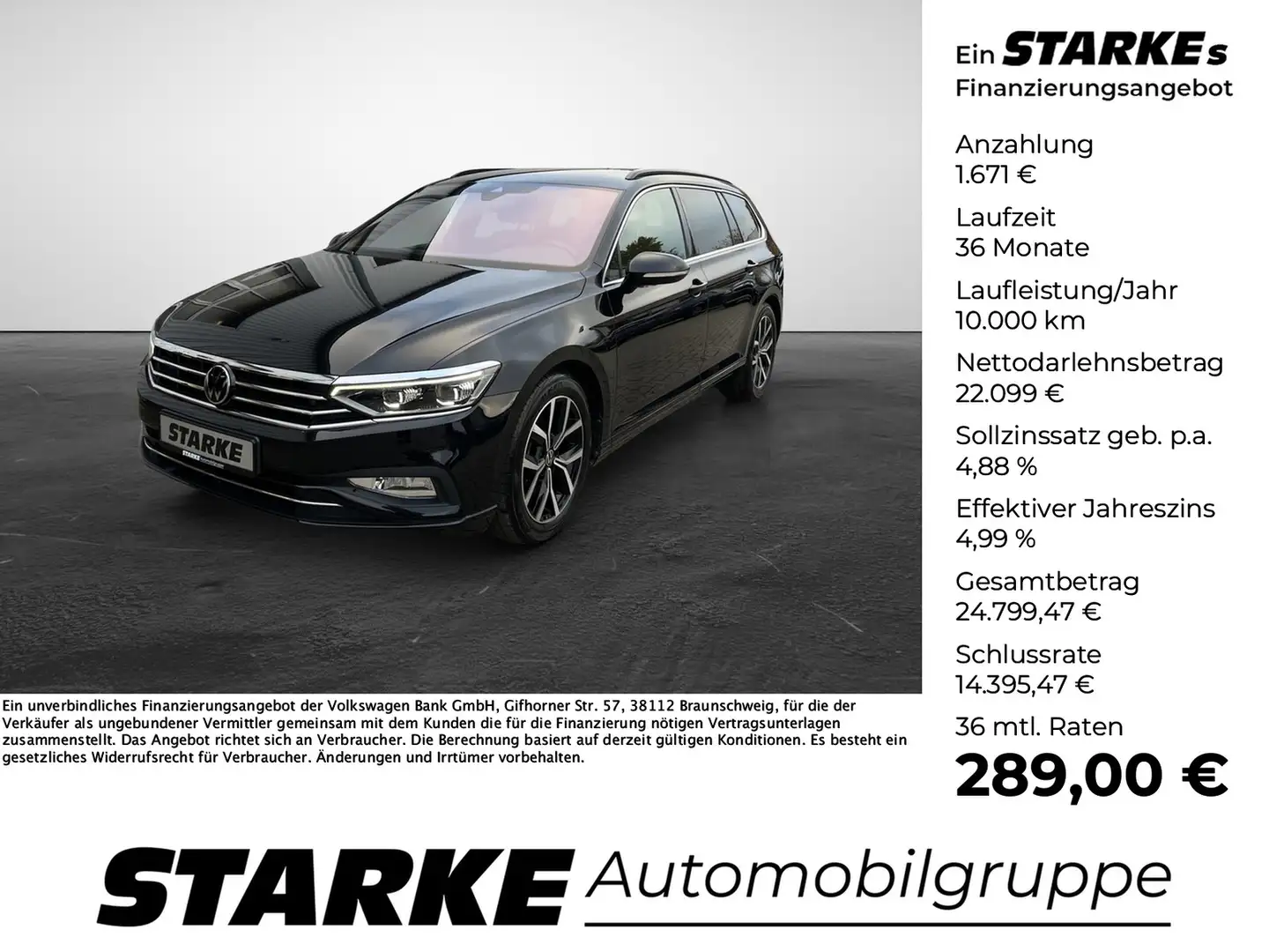 Volkswagen Passat Variant 1.5 TSI DSG Business Schwarz - 1