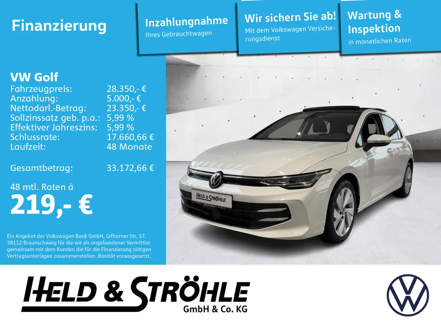 Volkswagen Golf 8 Life 1.5TSI ACC AHK DAB+ LED PANO PDC SHZ Blanc - 1