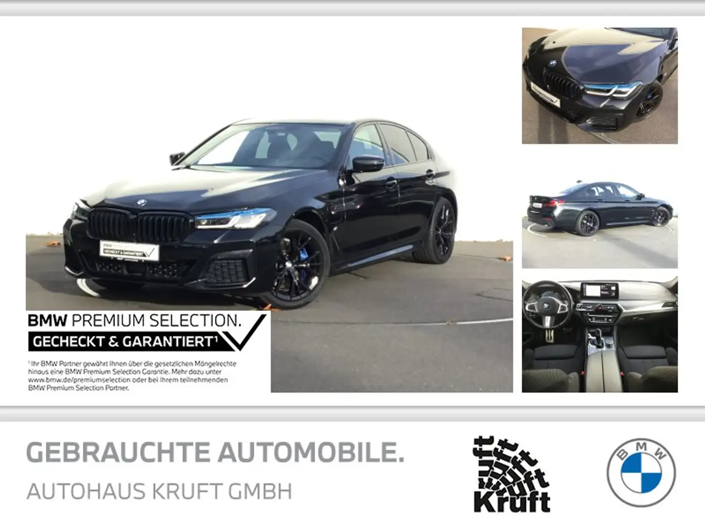 BMW 530 e M SPORT+LCPROF+ACC+LASER+HUD+DAB Zwart - 1