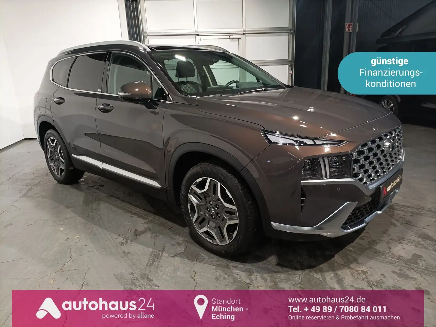 Hyundai SANTA FE 1.6 PHEV Prime LED|Navi|360|Leder|Pano Braun - 1