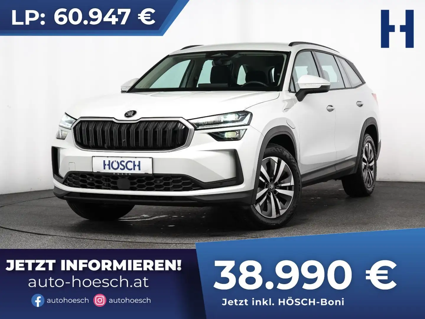 Skoda Kodiaq PHEV Selection AHK MATRIX KOMFORT MEGAPREIS Weiß - 1