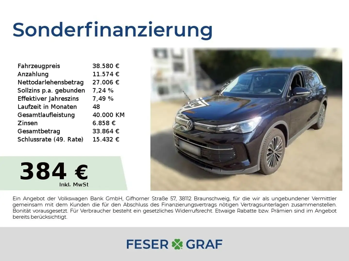 Volkswagen Tiguan LIFE 2.0TDI 110KW DSG AHK Kamera Navi Schwarz - 1