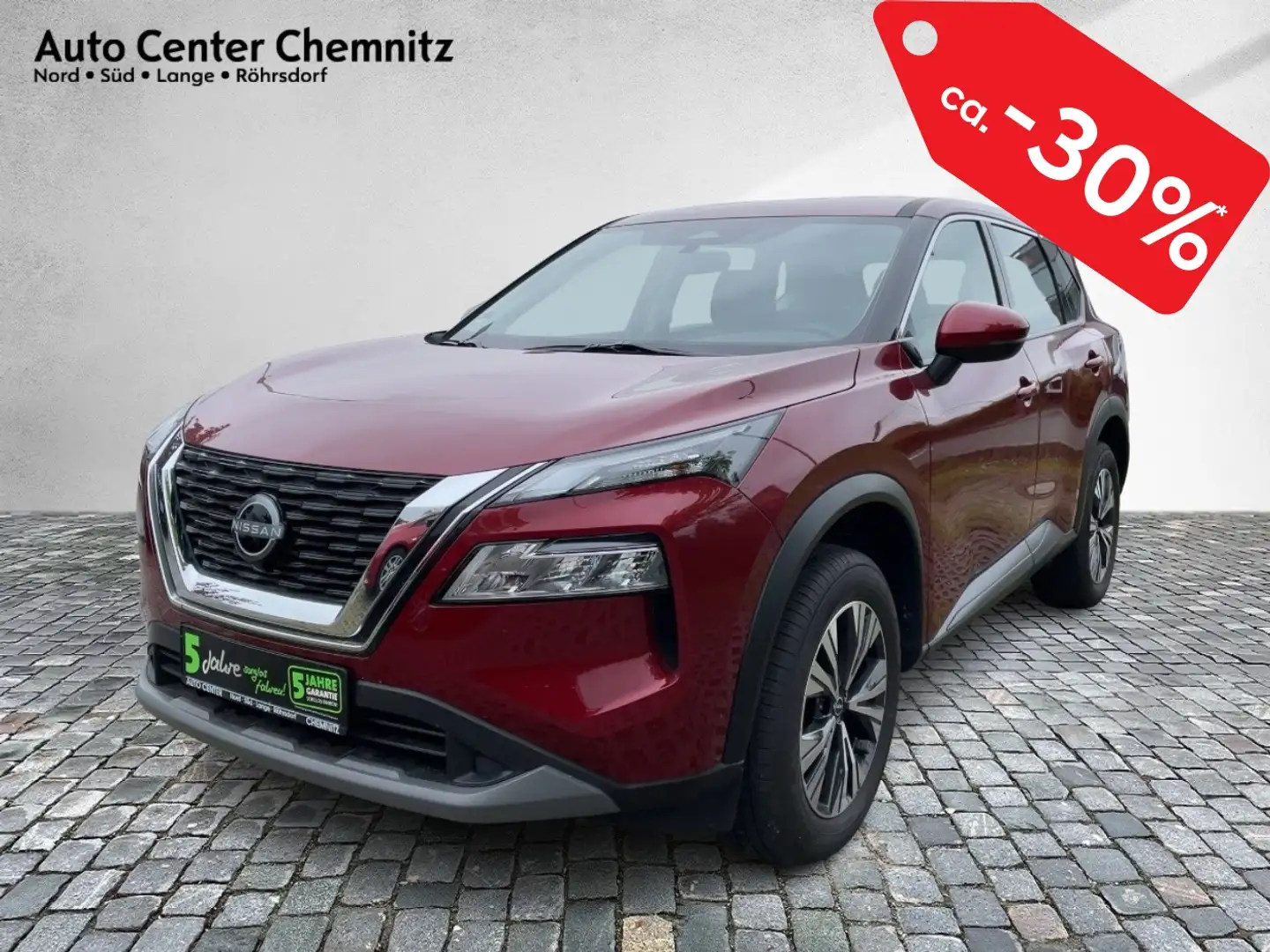 Nissan X-Trail 1.5 VC-T CVT Visia LED/Klima/DAB/PDC/AHK Rojo - 2