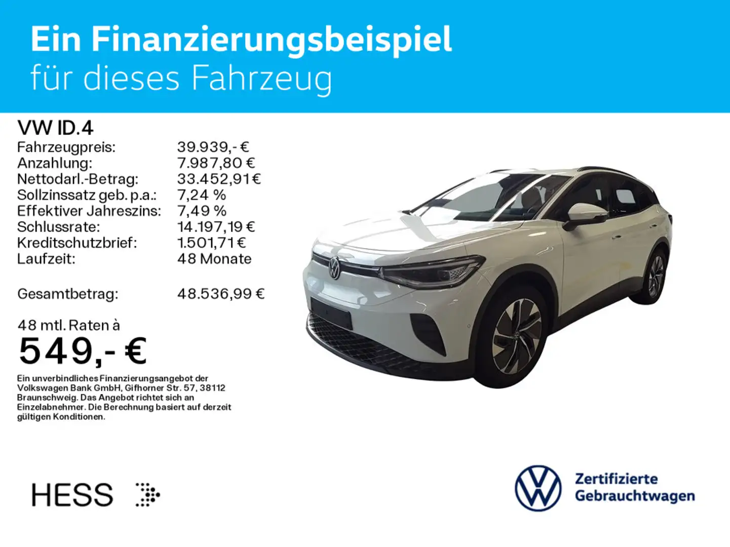 Volkswagen ID.4 Pro*WÄRMEPUMPE*IQ.LIGHT*KAMERA*HUD*PDC*SHZ* Bianco - 2