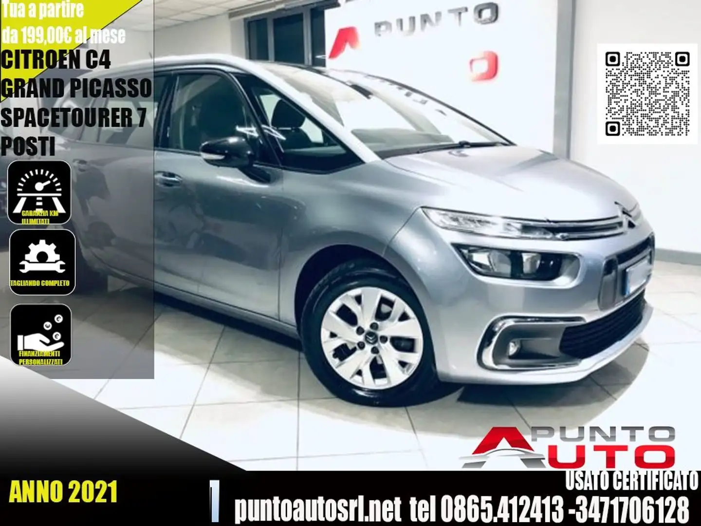 Citroen Grand C4 SpaceTourer BlueHDi 130 S&S EAT8 Feel business Grigio - 2