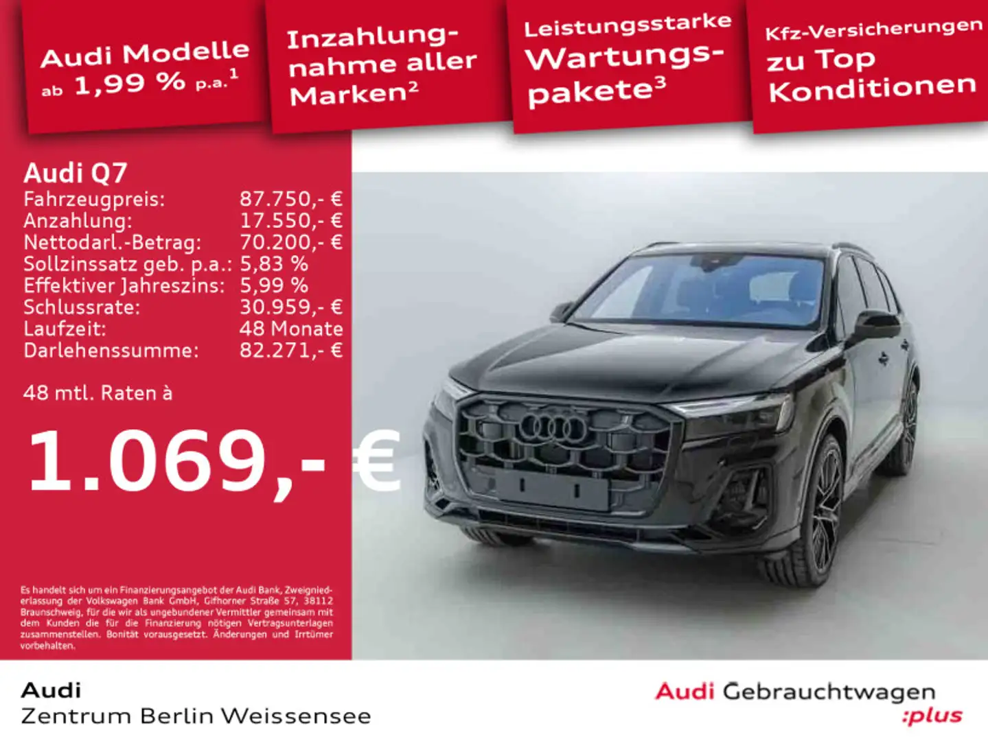 Audi Q7 55 TFSI e*TIPT*QUA*S-LINE*MATRIX*PANO*HUD*AHK Černá - 1