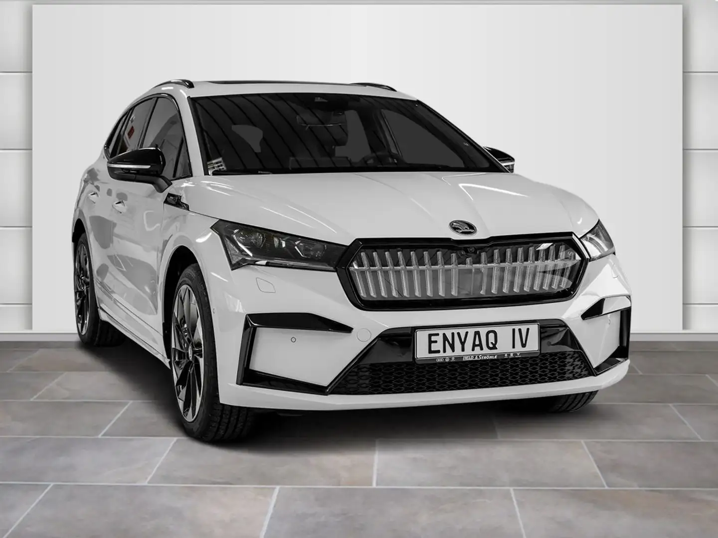 Skoda Enyaq 85 Sportline 82kWh Batterie 210kW AHK WÄPU Weiß - 2