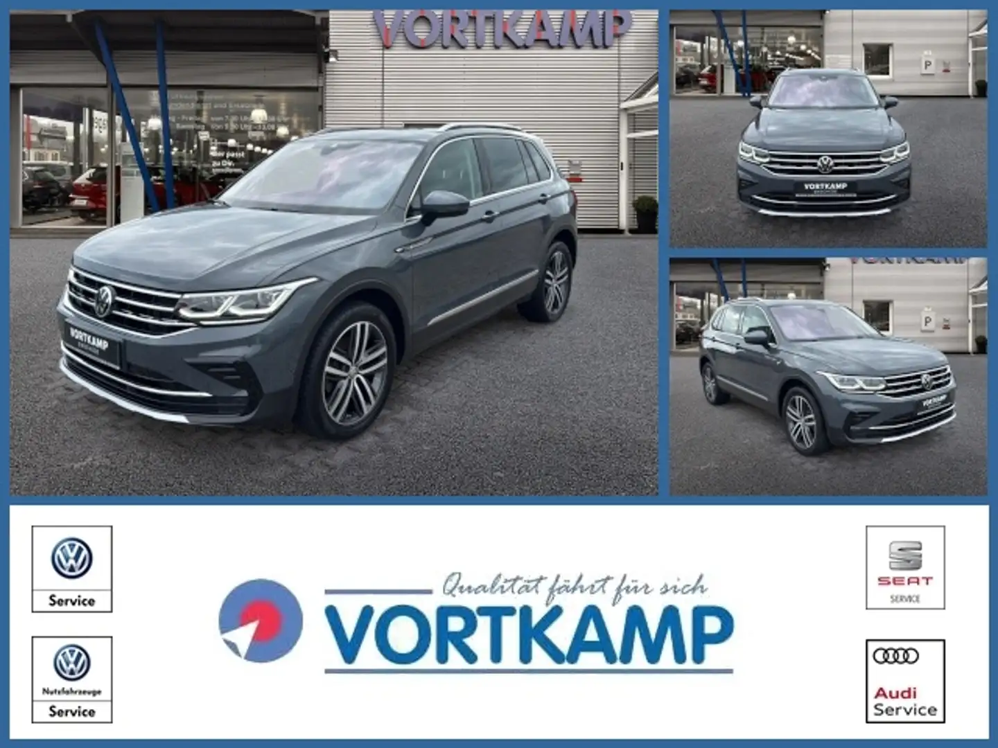Volkswagen Tiguan Elegance 4Motion AHK/Pano/IQLight/HeadUp Grau - 1