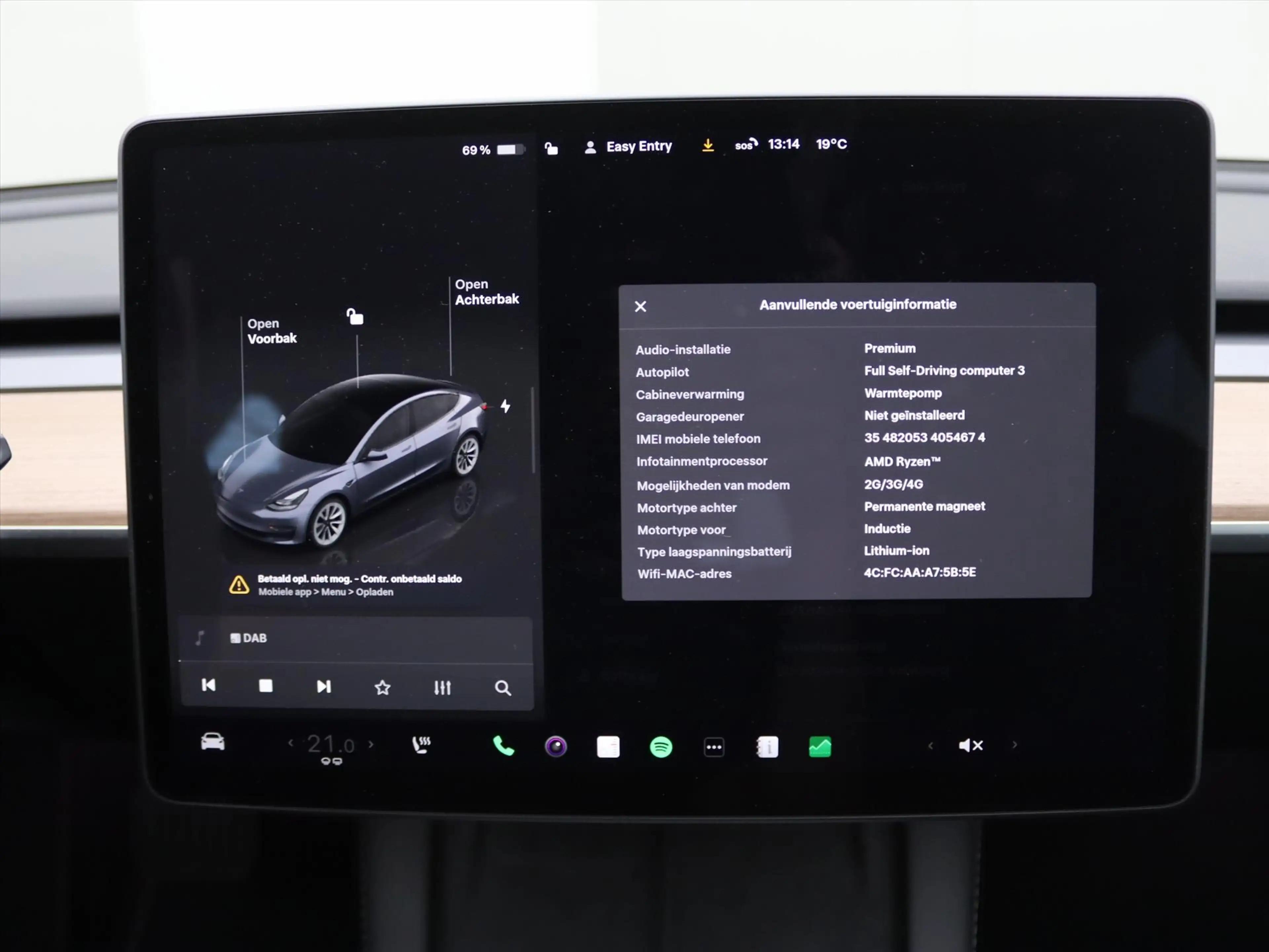 Tesla Model 3 Long Range AWD 75kWh 351pk 94.3% SoH [ AMD RYZEN+A — photo 33