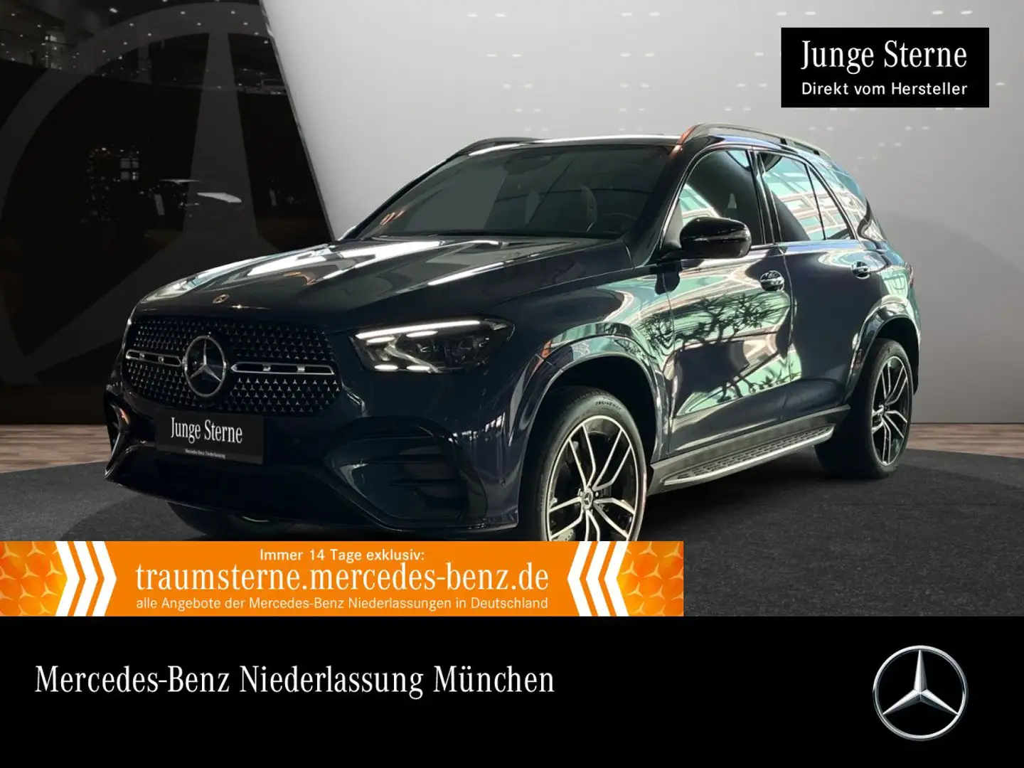 Mercedes-Benz GLE 350 de 4M AMG+NIGHT+PANO+360+MULTIBEAM+FAHRASS Blau - 1