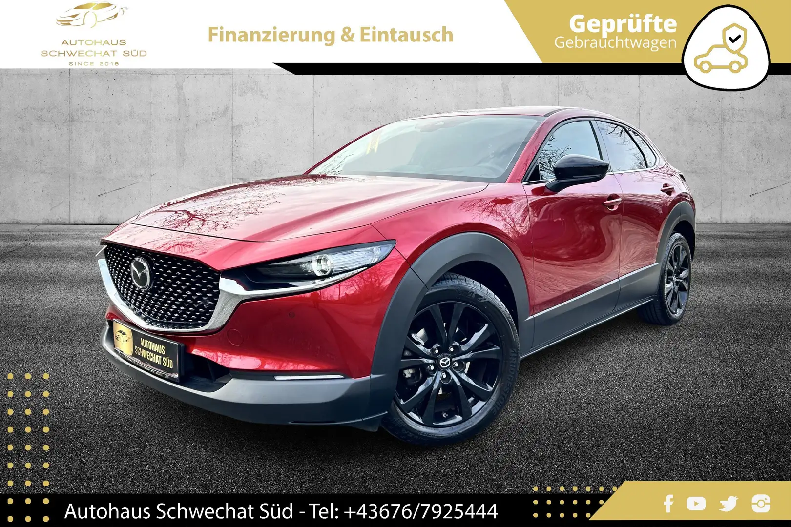 Mazda CX-30 e-Skyactive G122 Homura Aut. 2WD // 1.BESITZ // Rot - 1