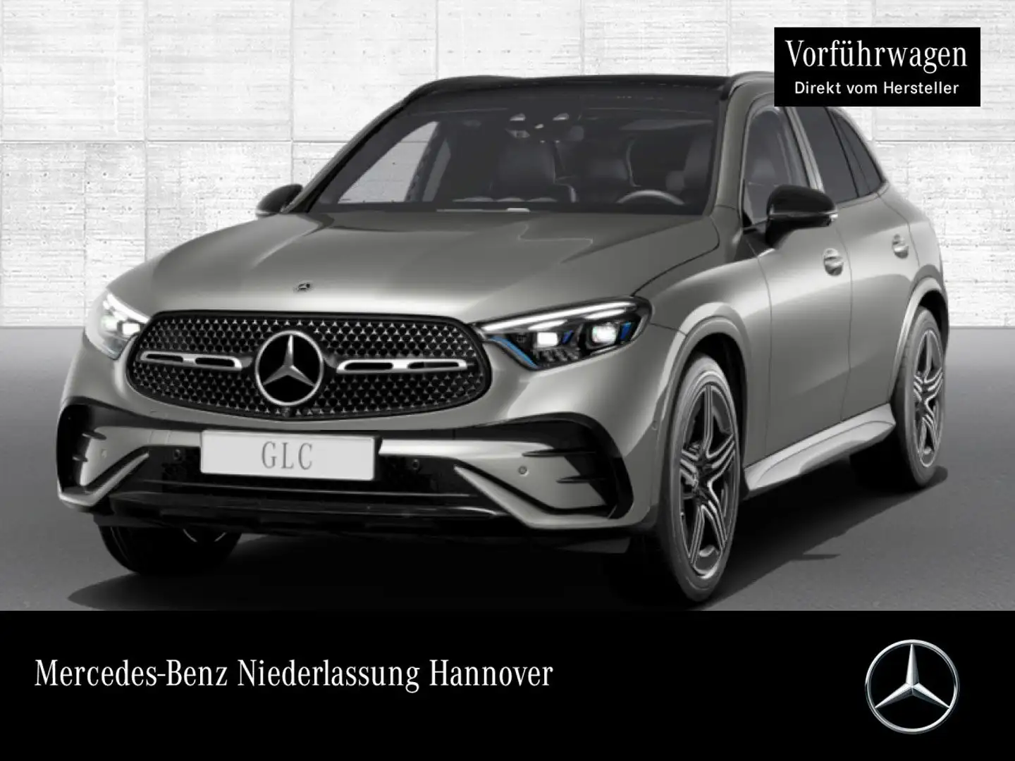 Mercedes-Benz GLC 200 4M AMG+NIGHT+PANO+360+AHK+BURMESTER+9G Silber - 1