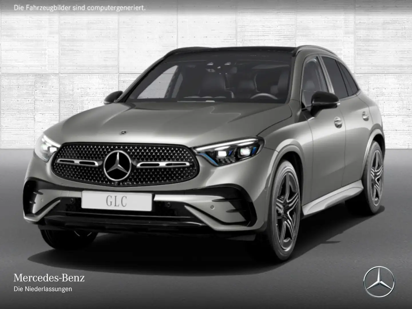 Mercedes-Benz GLC 200 4M AMG+NIGHT+PANO+360+AHK+BURMESTER+9G Silber - 2