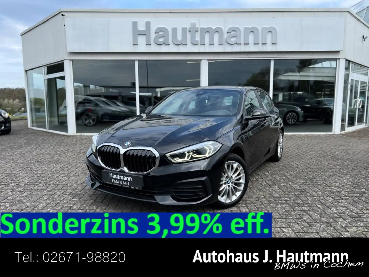 BMW 118 i Advantage *1.HAND*NAVI*PDC*LM17''*AUTOMATIK* Schwarz - 1