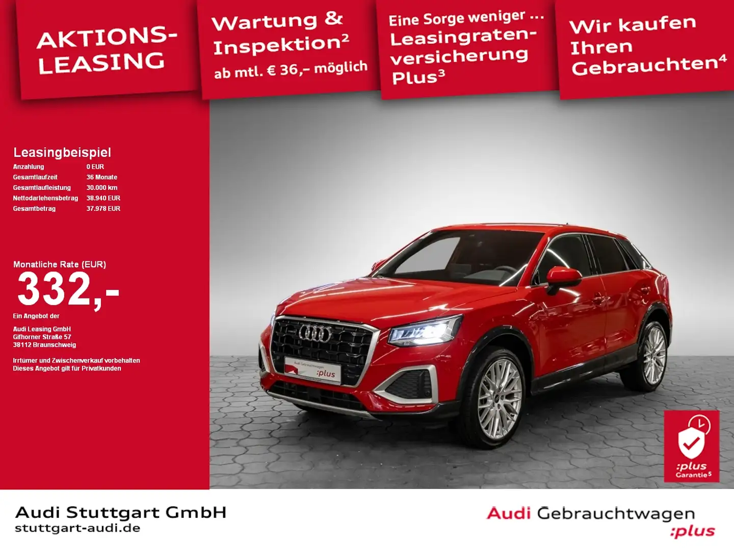 Audi Q2 Advanced 40 TFSI quattro S tronic AHK Keyless Rot - 1