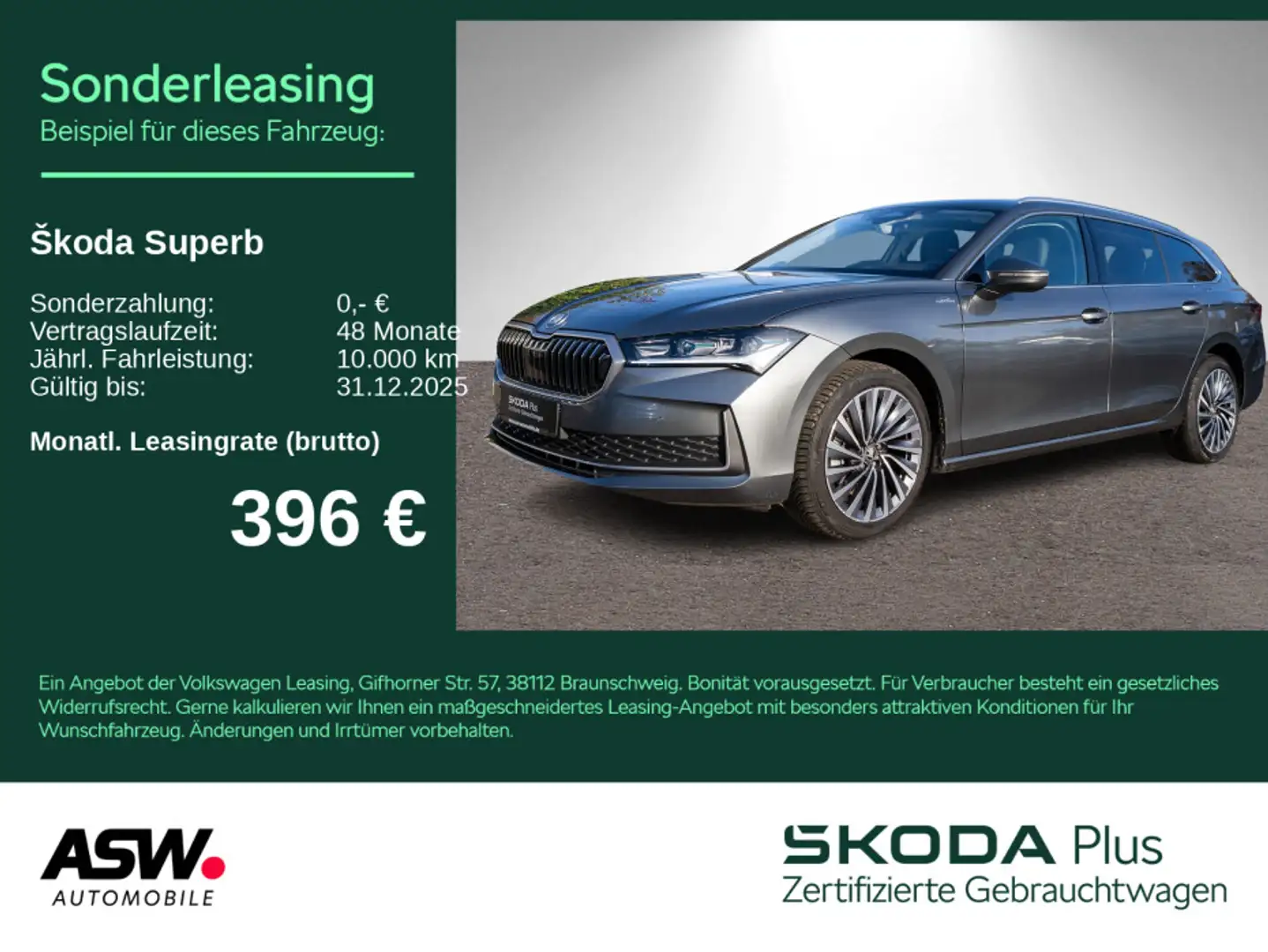 Skoda Superb Combi L&K 2,0 TDI DSG LED NAVI AHK PANO Grau - 1