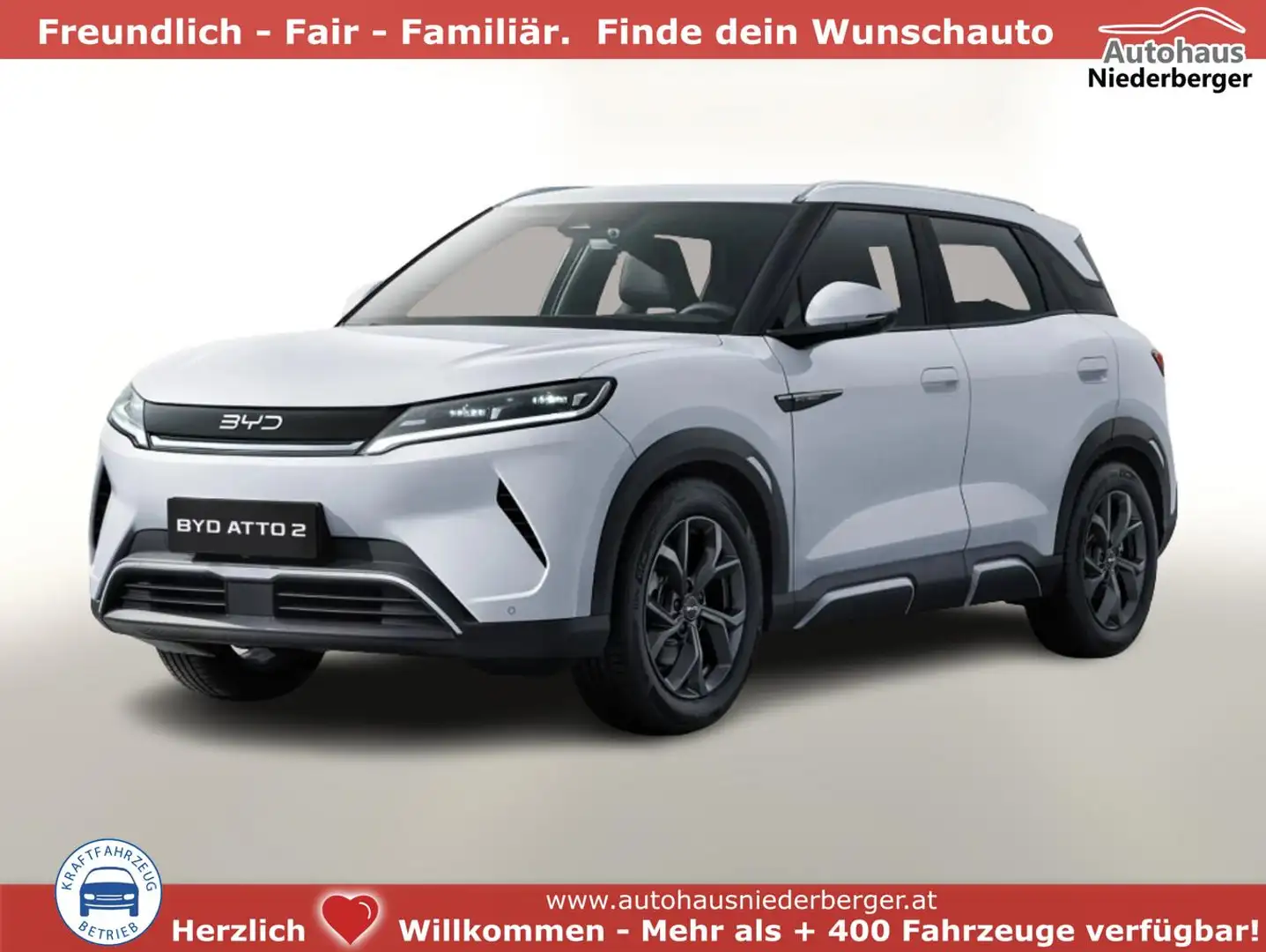 BYD Atto 2 EV Comfort 430kmReichw. Pano 360Kam SHZ 150 kW ... Weiß - 1