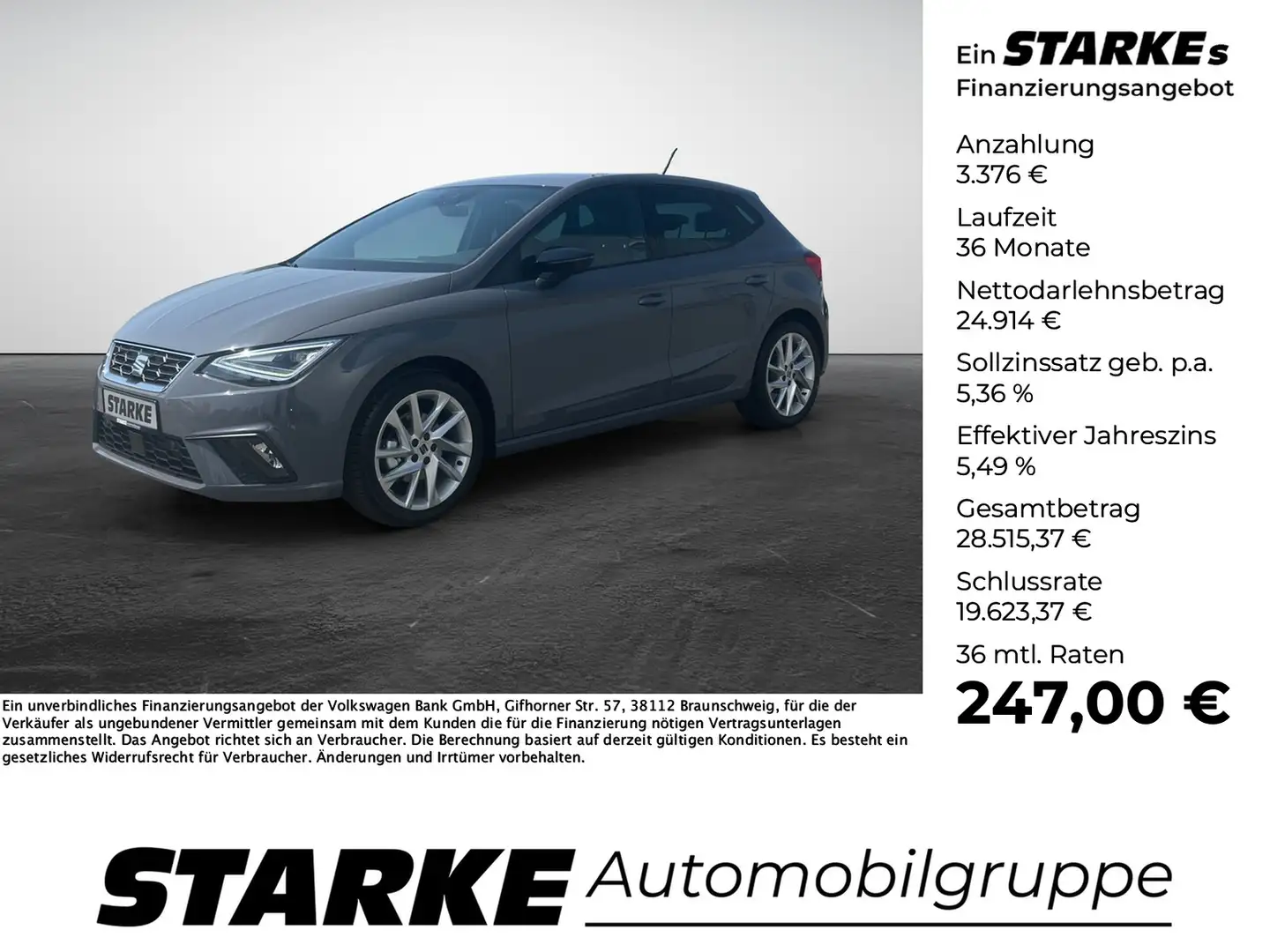 SEAT Ibiza FR 1.0 TSI DSG Grijs - 1