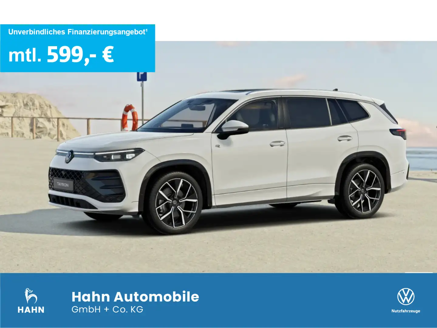 Volkswagen Tayron R-Line 2,0TDI DSG 4MO 193PS AHK Navi Pano Weiß - 1