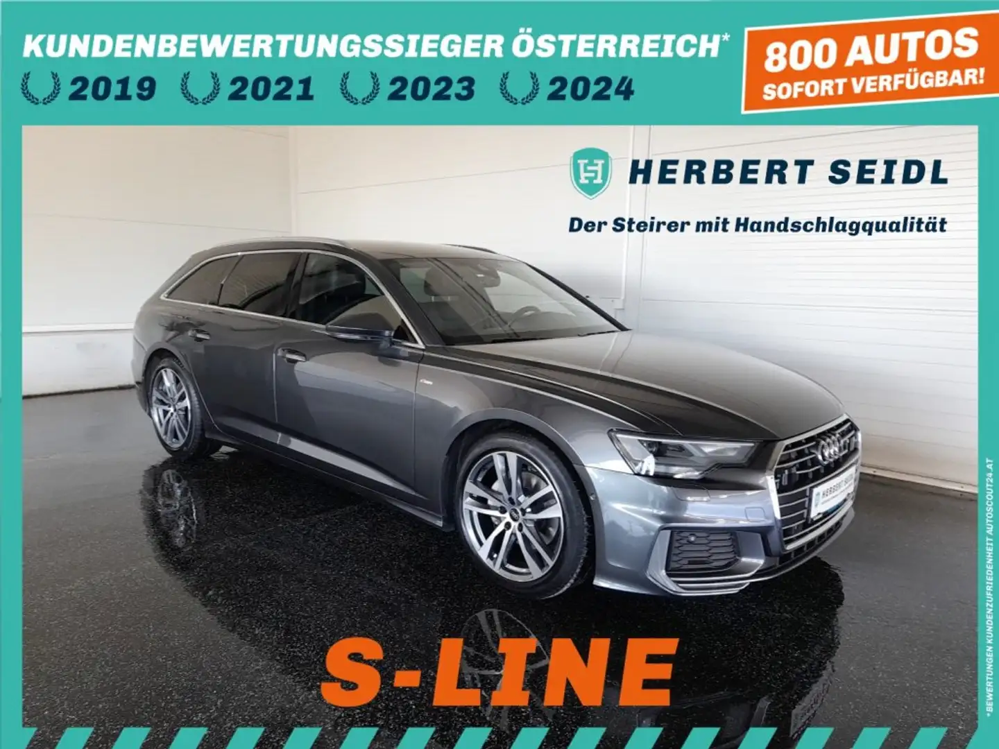 Audi A6 Avant S-LINE 40 TDI S-tr *19 ZOLL / VOLL LED / AHV & KAMERA / ACC / ASS. TOUR / TEILLEDER-SPORT / B&O SOUND* Grün - 1