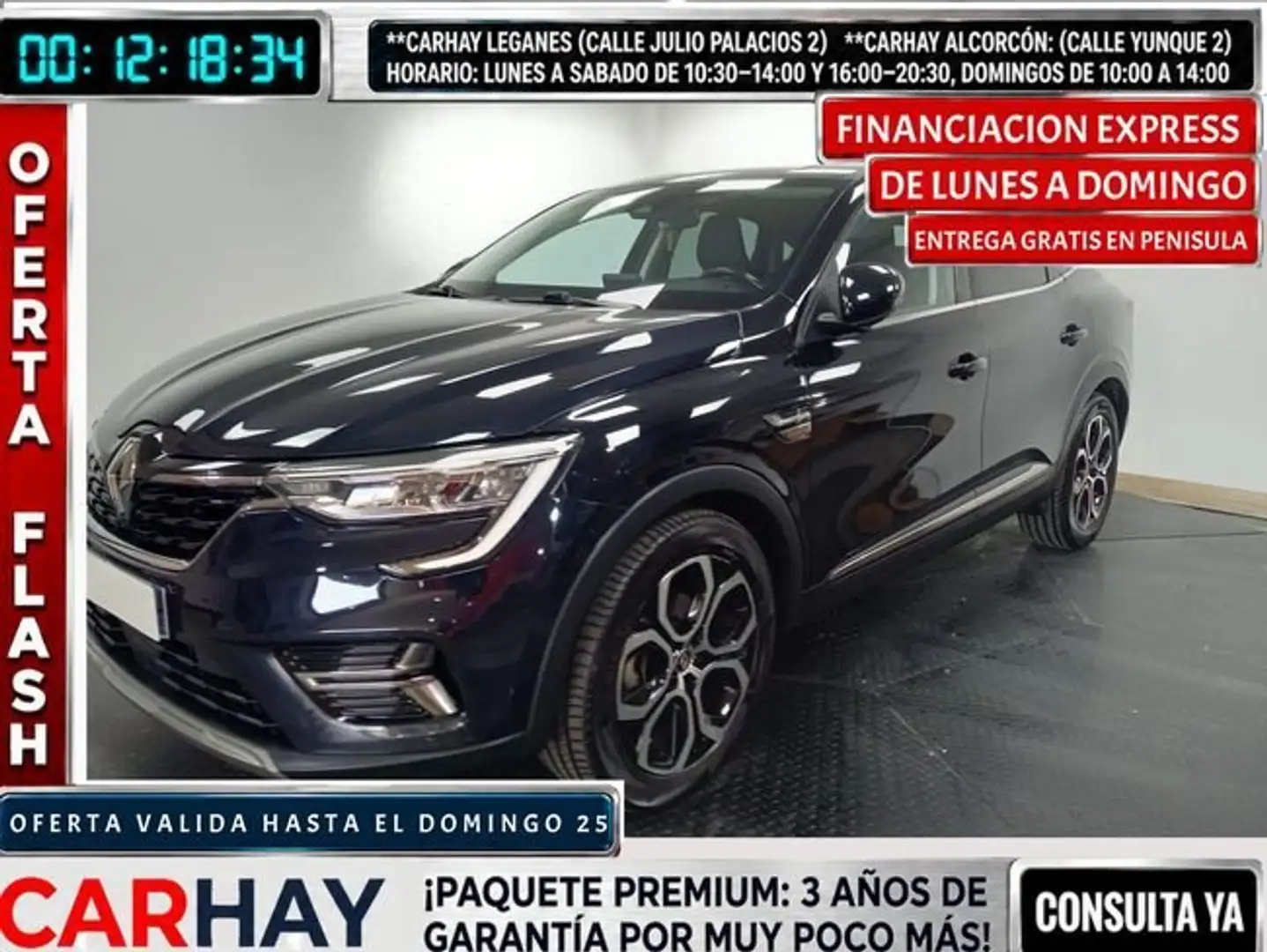Renault Arkana INTENS 1.6 E-TECH HYBRID 145CV BVA6 E6D Negro - 1