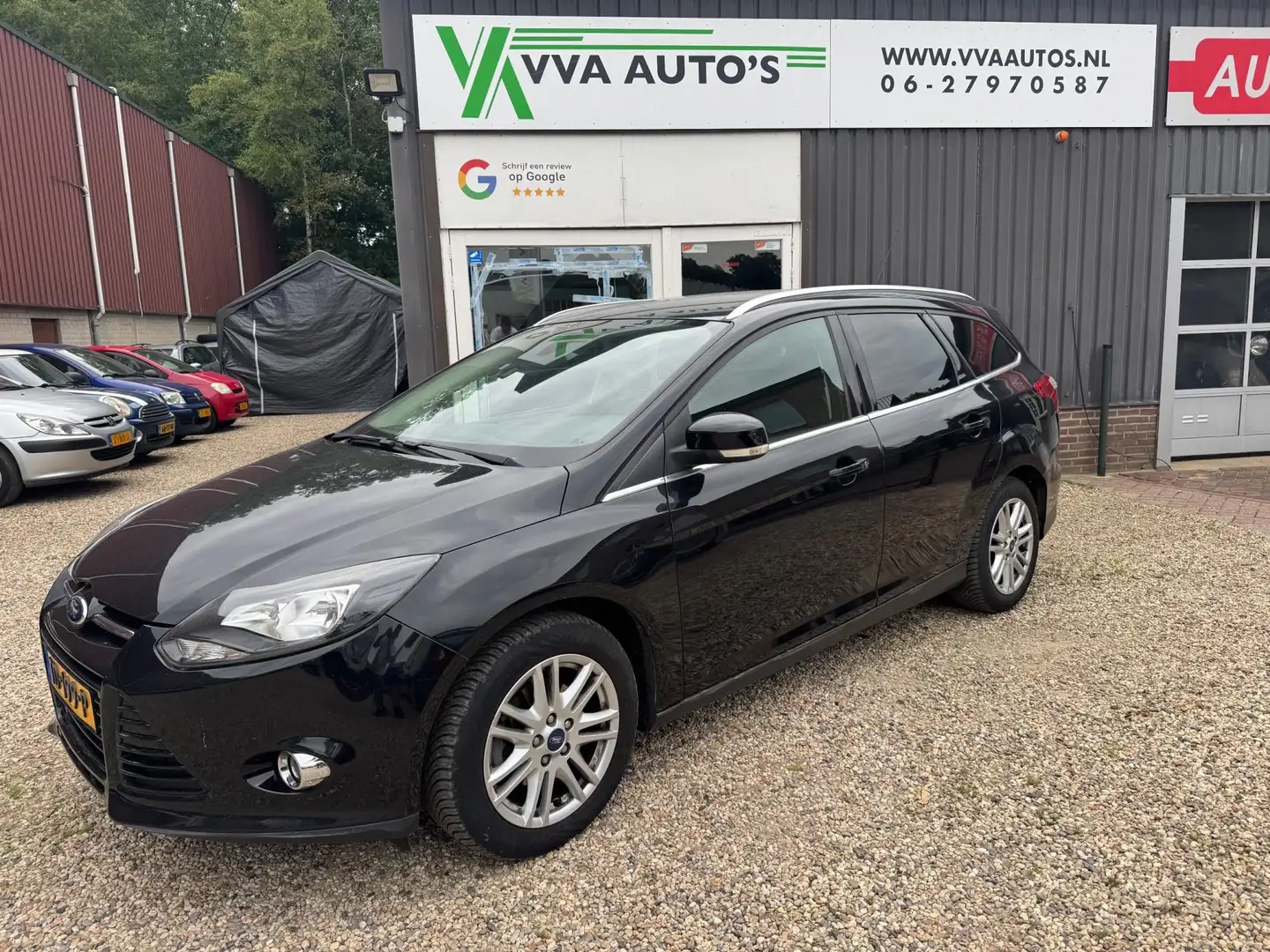 Ford Focus Wagon 1.6 AUTOMAAT cruise contr,clima,trekhaak, ca Schwarz - 1