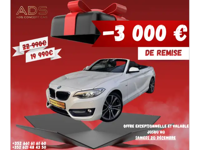 BMW 230 Cabriolet 2.0L i pack sport 2017