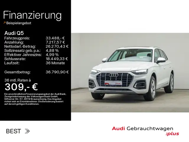Audi Q5 advanced 40 TFSI qu. Pano, HUD, Tour, Stndhzg