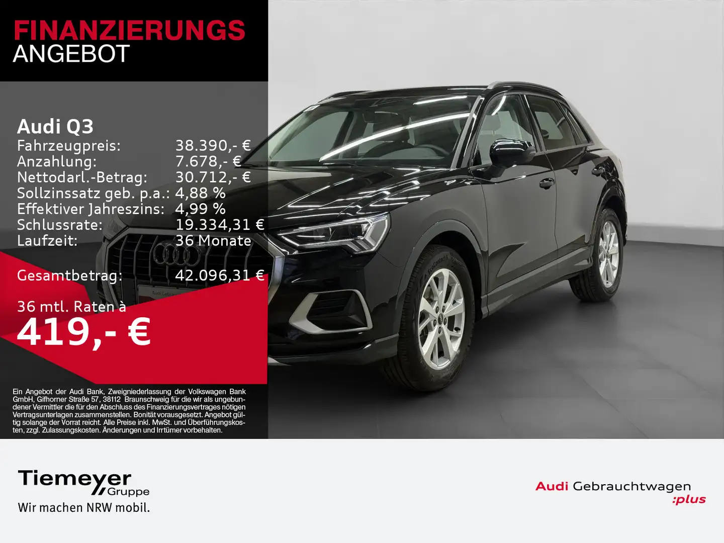 Audi Q3 35 TFSI ADVANCED LEDER LED AHK KAMERA Schwarz - 1
