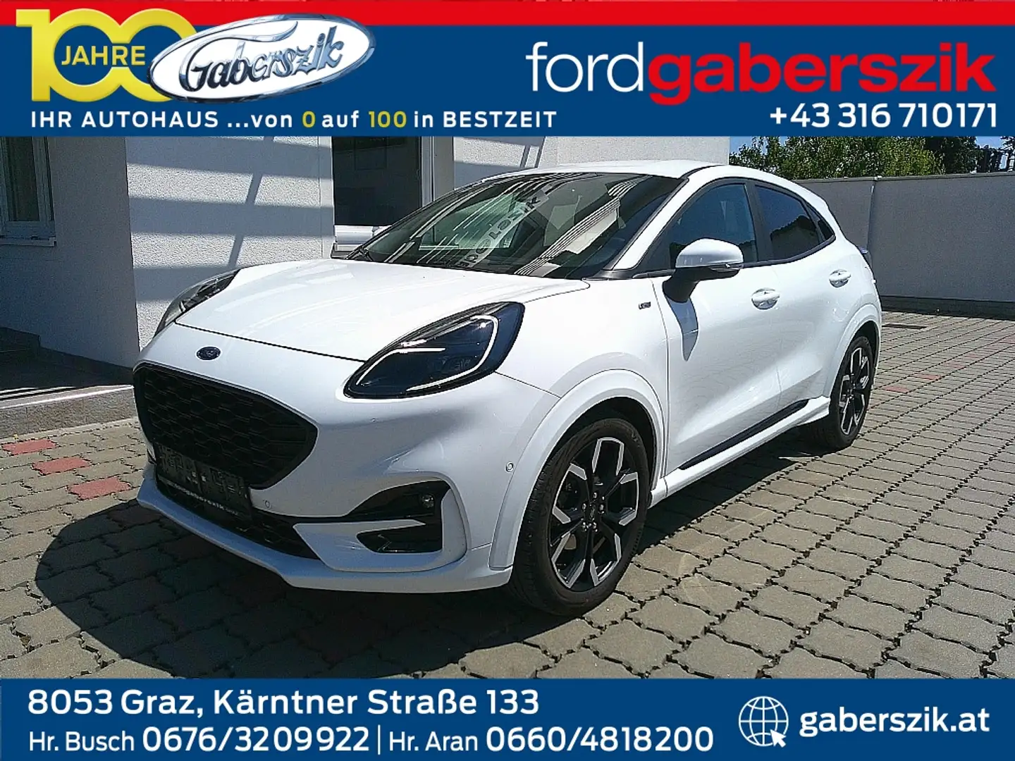 Ford Puma 1,0 EcoBoost Hybrid ST-Line X Wit - 1
