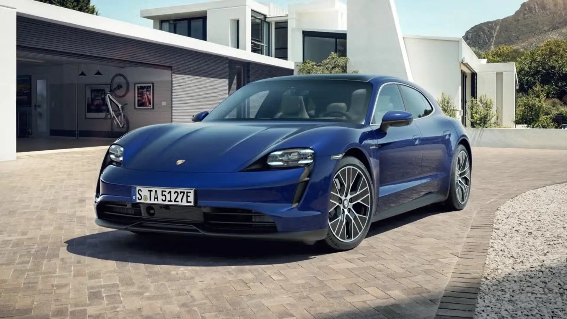 Porsche Taycan 4S Sport Turismo Panorama Performancebatterie Blau - 1