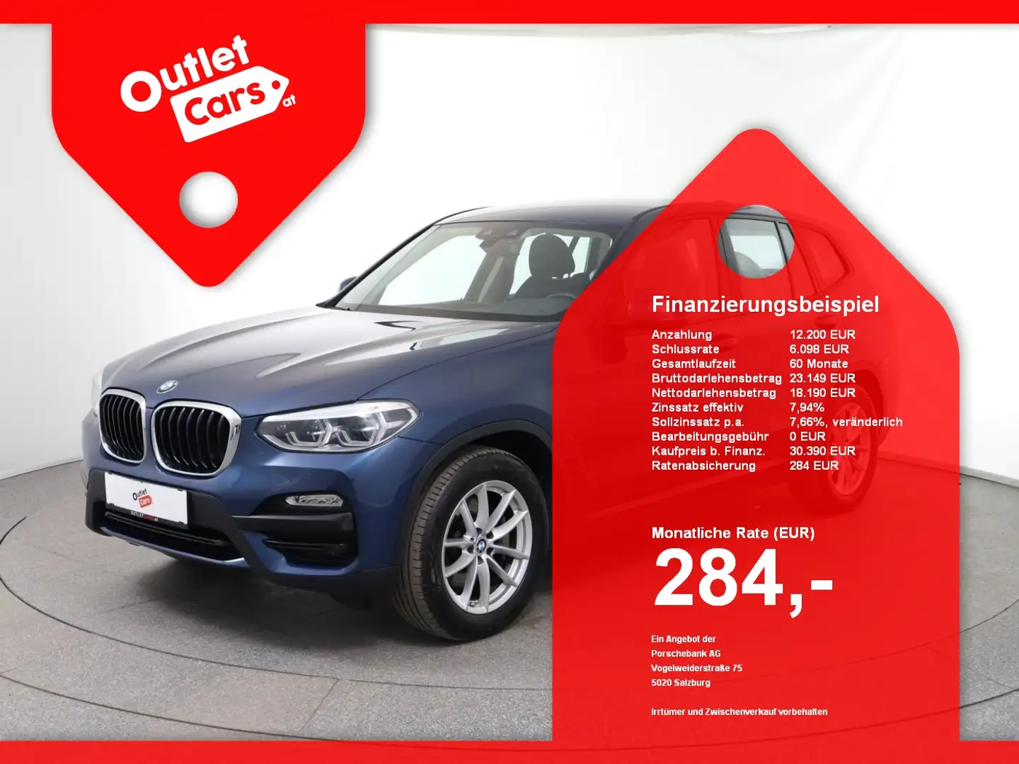 BMW X3 xDrive 25d Aut. LED+LEDER+NAV+FERNLICHTASSIST Blau - 1