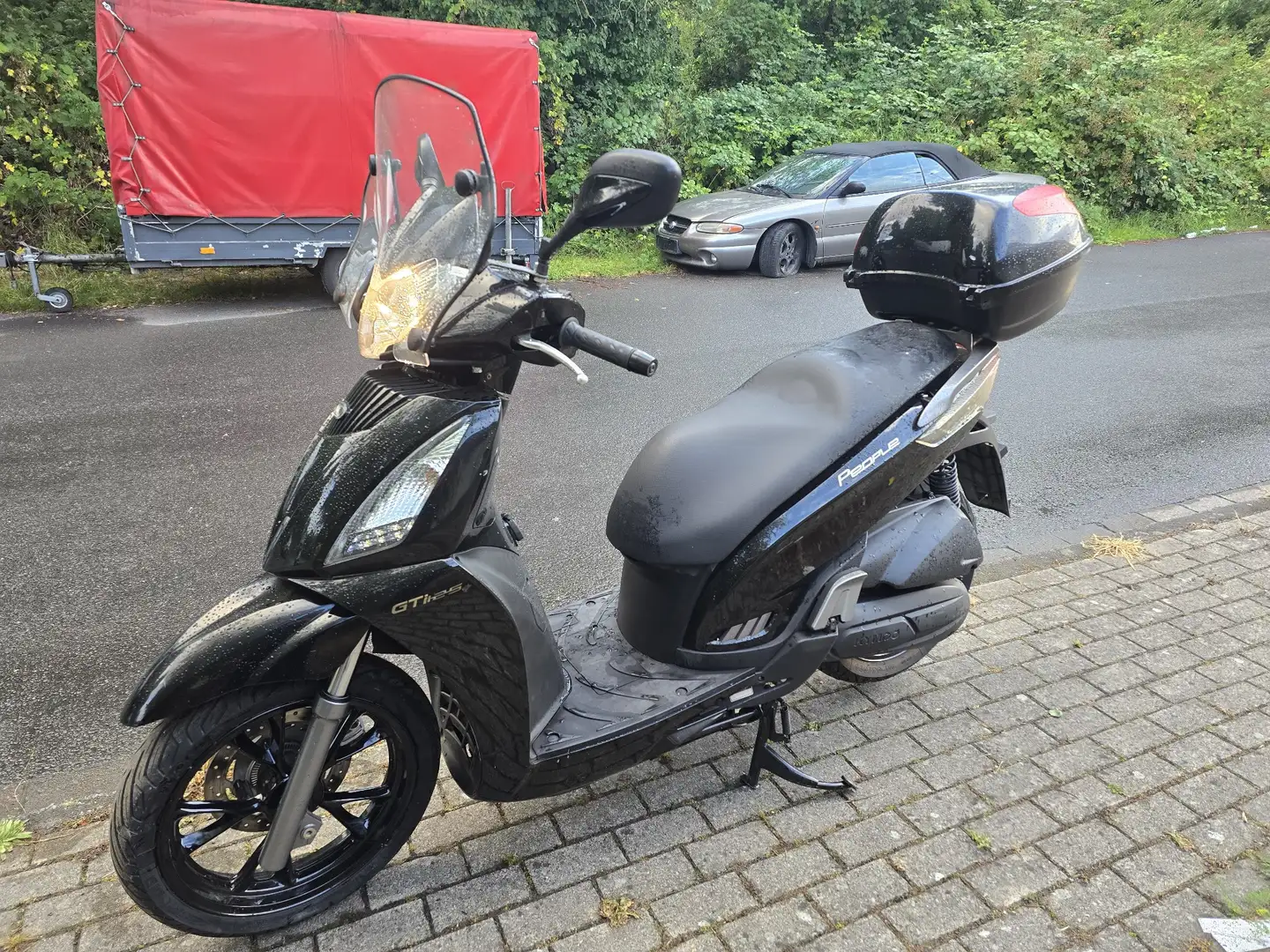 Kymco People GTi 125i Roller mit Koffer und Scheibe Tüv NEU Negro - 2