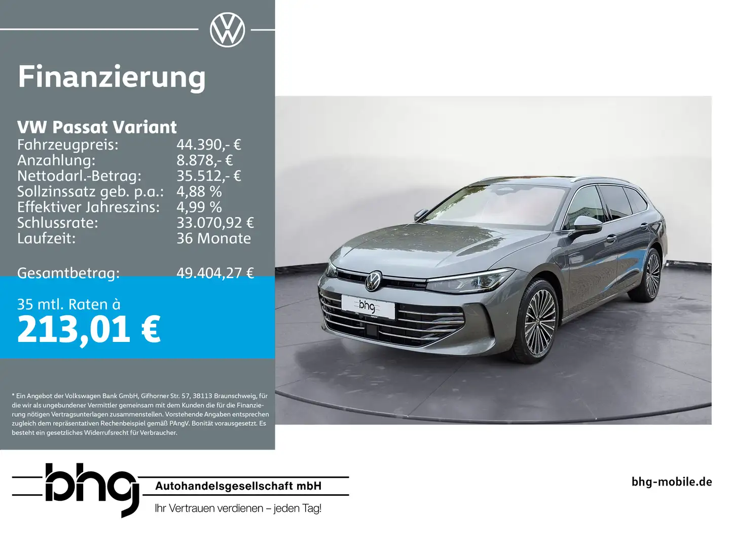 Volkswagen Passat Variant 1.5 e-Hybrid OPF DSG Elegance Grau - 1