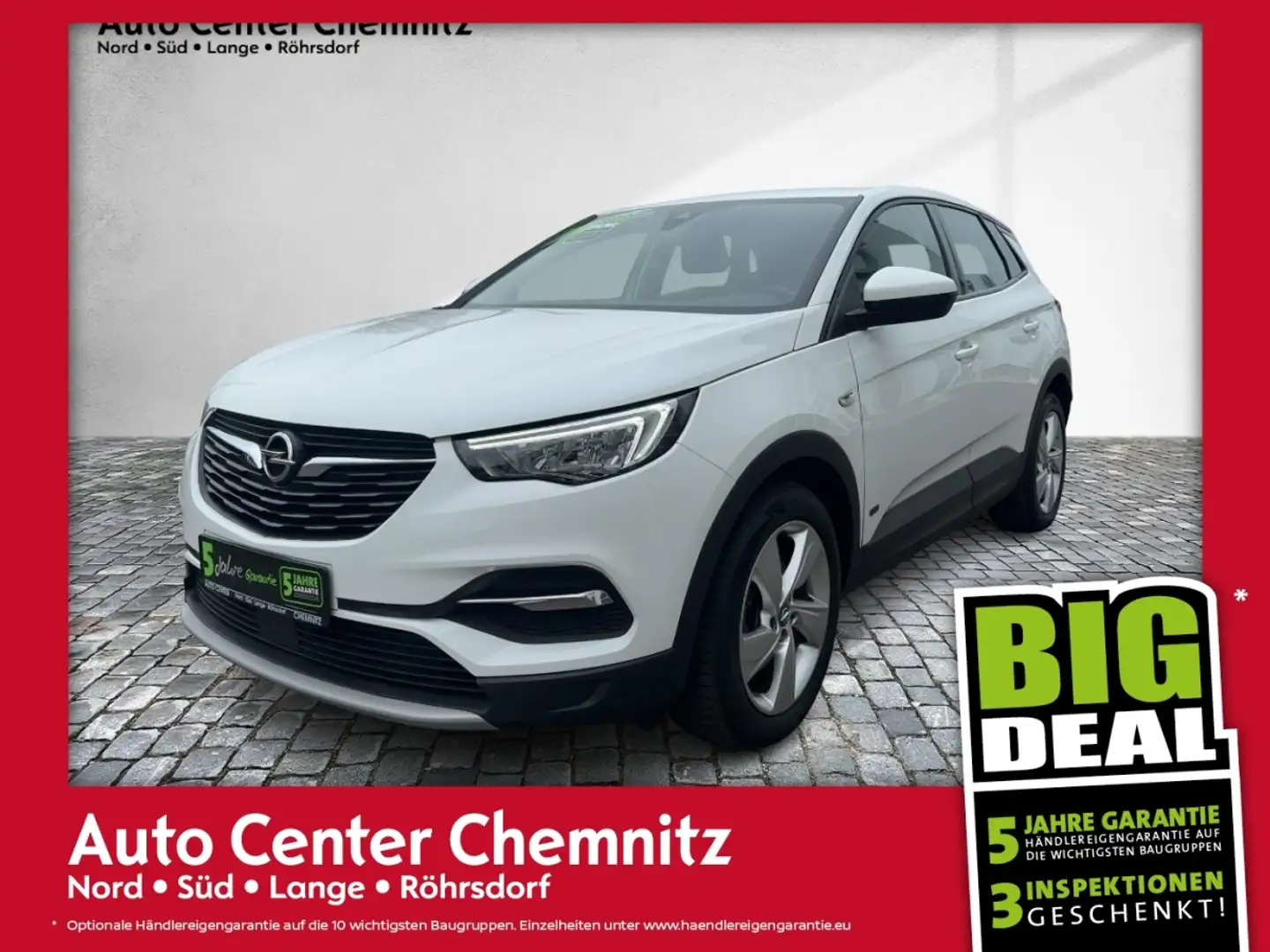 Opel Grandland AT8 Hybrid Elegance LED/Navi/Kamera Weiß - 1