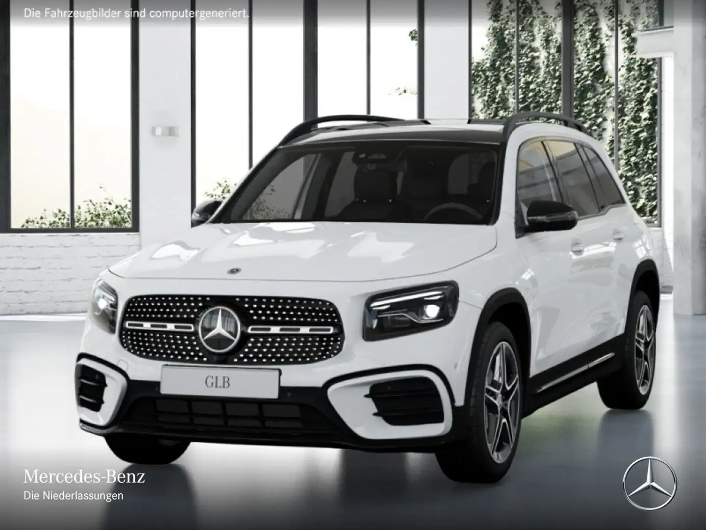 Mercedes-Benz GLB 200 AMG+NIGHT+PANO+360°+AHK+MULTIBEAM+19"+7G Weiß - 2
