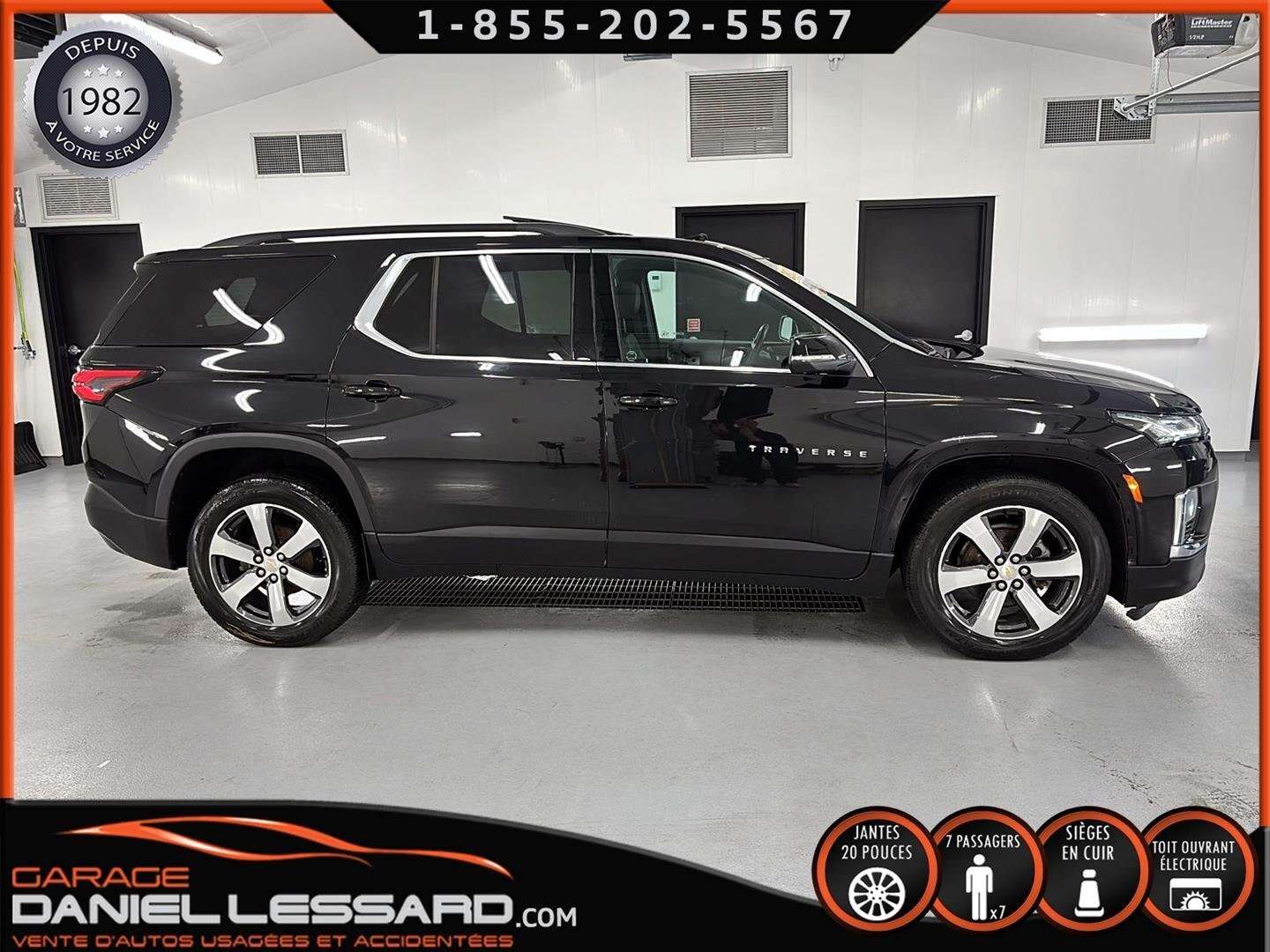 2022 Chevrolet Traverse AWD 3-LT TRUE NORTH, MAG 20PO, TOIT, CUIR, 3.6L — снимка 1